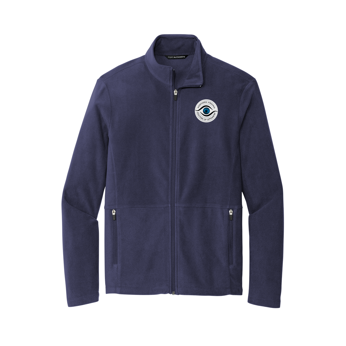 novaeyedocs-mens-pro-microfleece-jacket-embroidery-leftchest-F151-navy-flat-front