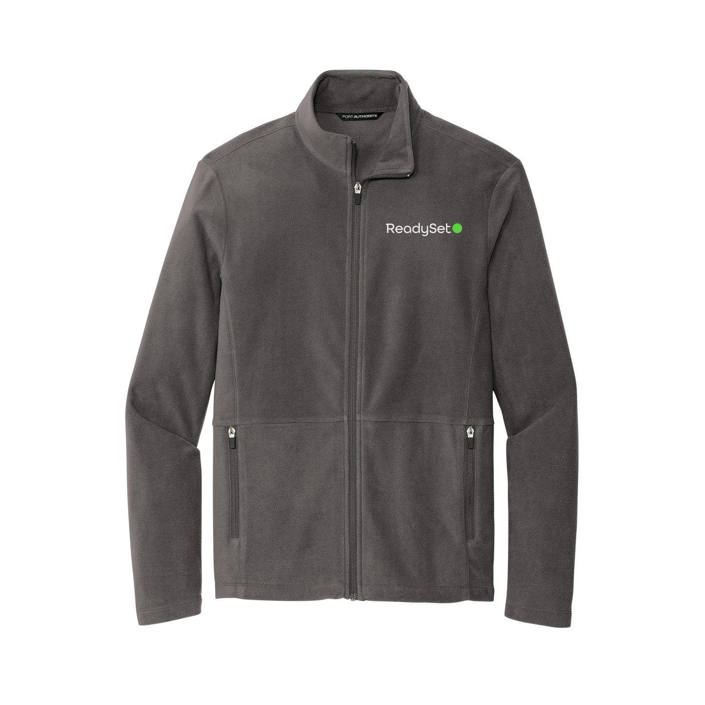 readysetsurgical-mens-pro-microfleece-jacket-embroidery-leftchest-F151-pewter-flat-front