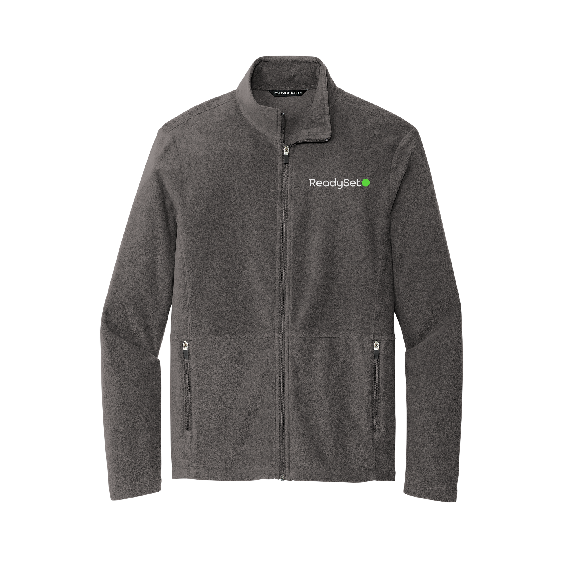readysetsurgical-mens-pro-microfleece-jacket-embroidery-leftchest-F151-pewter-flat-front