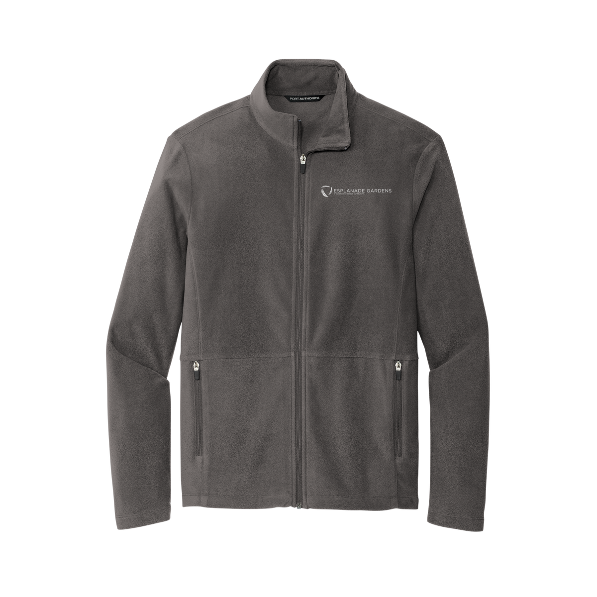 esplanadeseniorcampus-mens-pro-microfleece-jacket-embroidery-leftchest-F151-pewter-flat-front