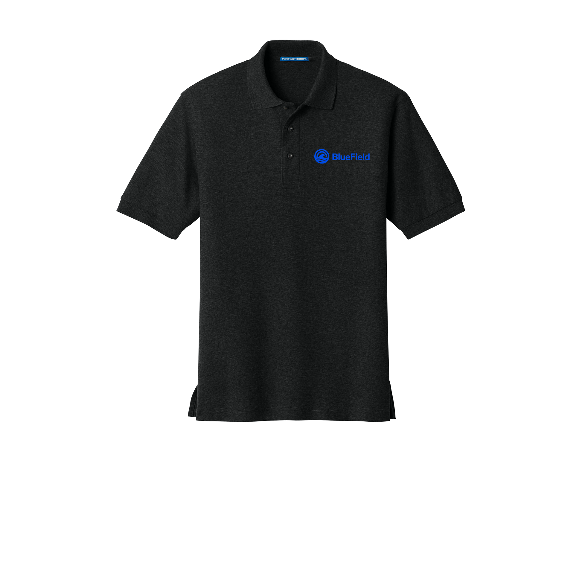 bluefieldnetwork-port-authority-silk-touch-polo-embroidery-leftchest-K500-black-flat-front