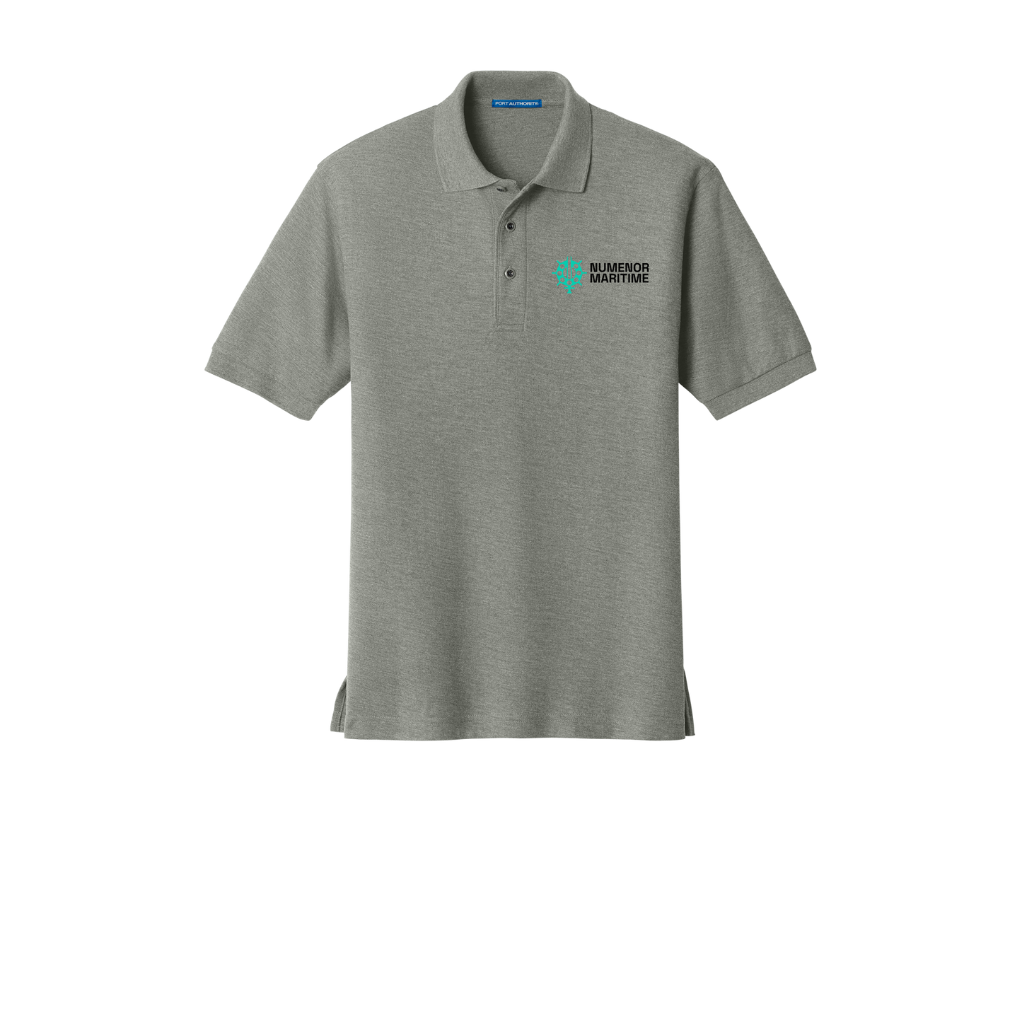 numenormaritime-port-authority-silk-touch-polo-embroidery-leftchest-K500-coolgrey-flat-front
