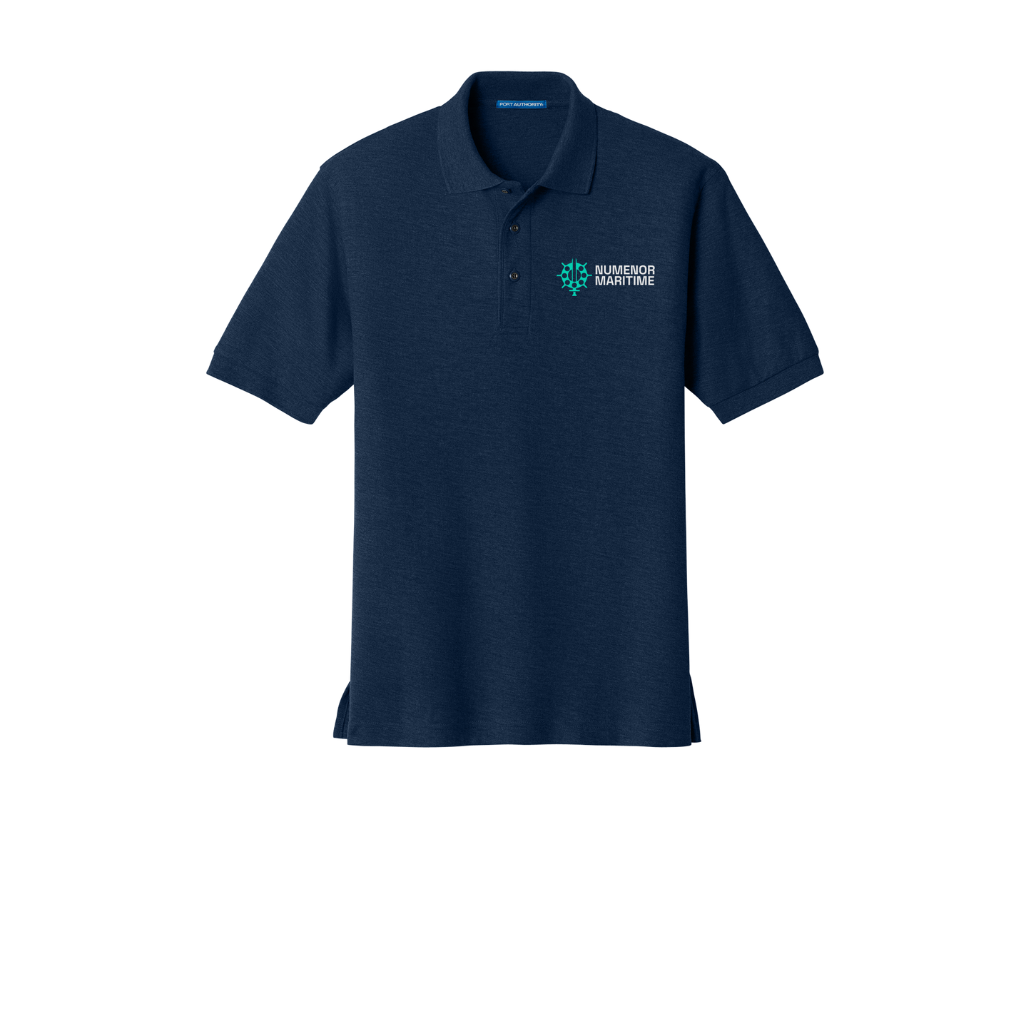 numenormaritime-port-authority-silk-touch-polo-embroidery-leftchest-K500-navy-flat-front