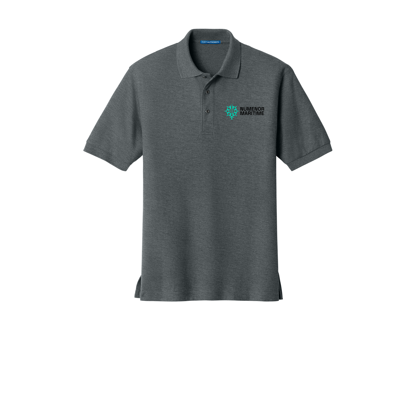 numenormaritime-port-authority-silk-touch-polo-embroidery-leftchest-K500-steelgrey-flat-front