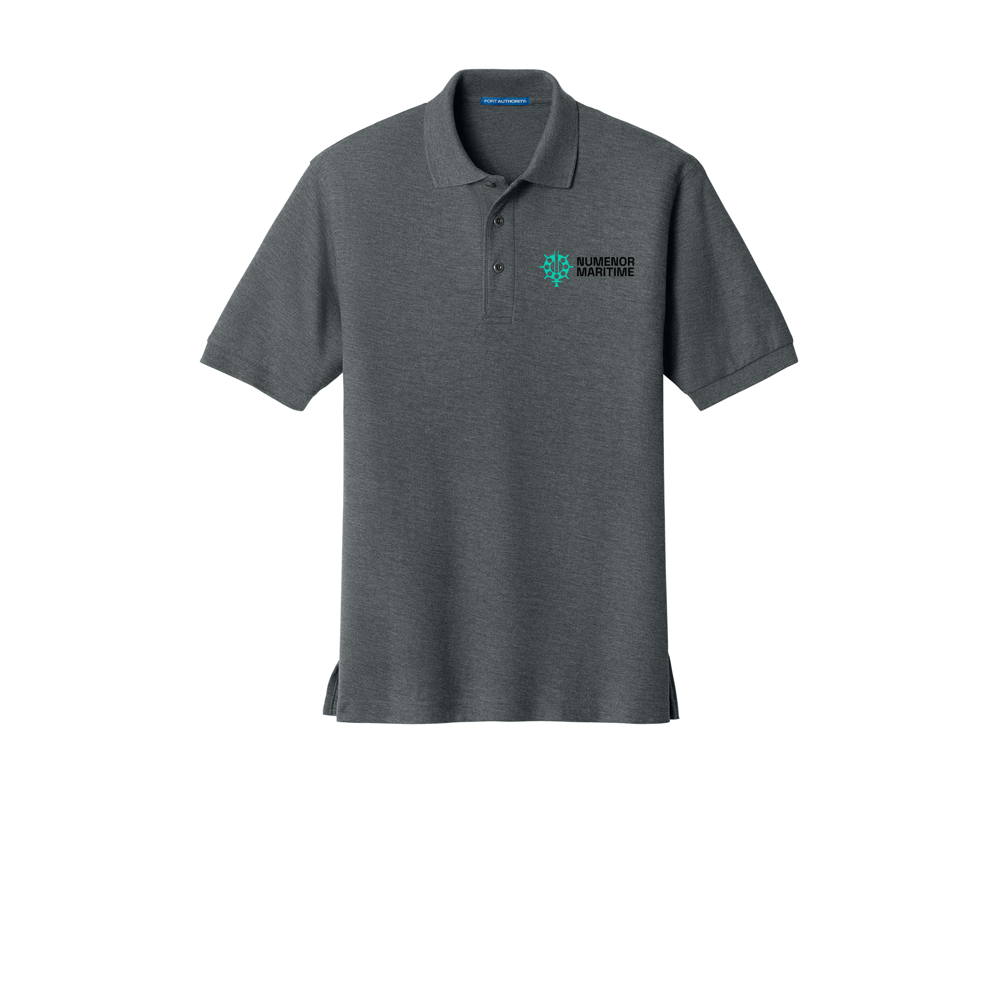 numenormaritime-port-authority-silk-touch-polo-embroidery-leftchest-K500-steelgrey-flat-front