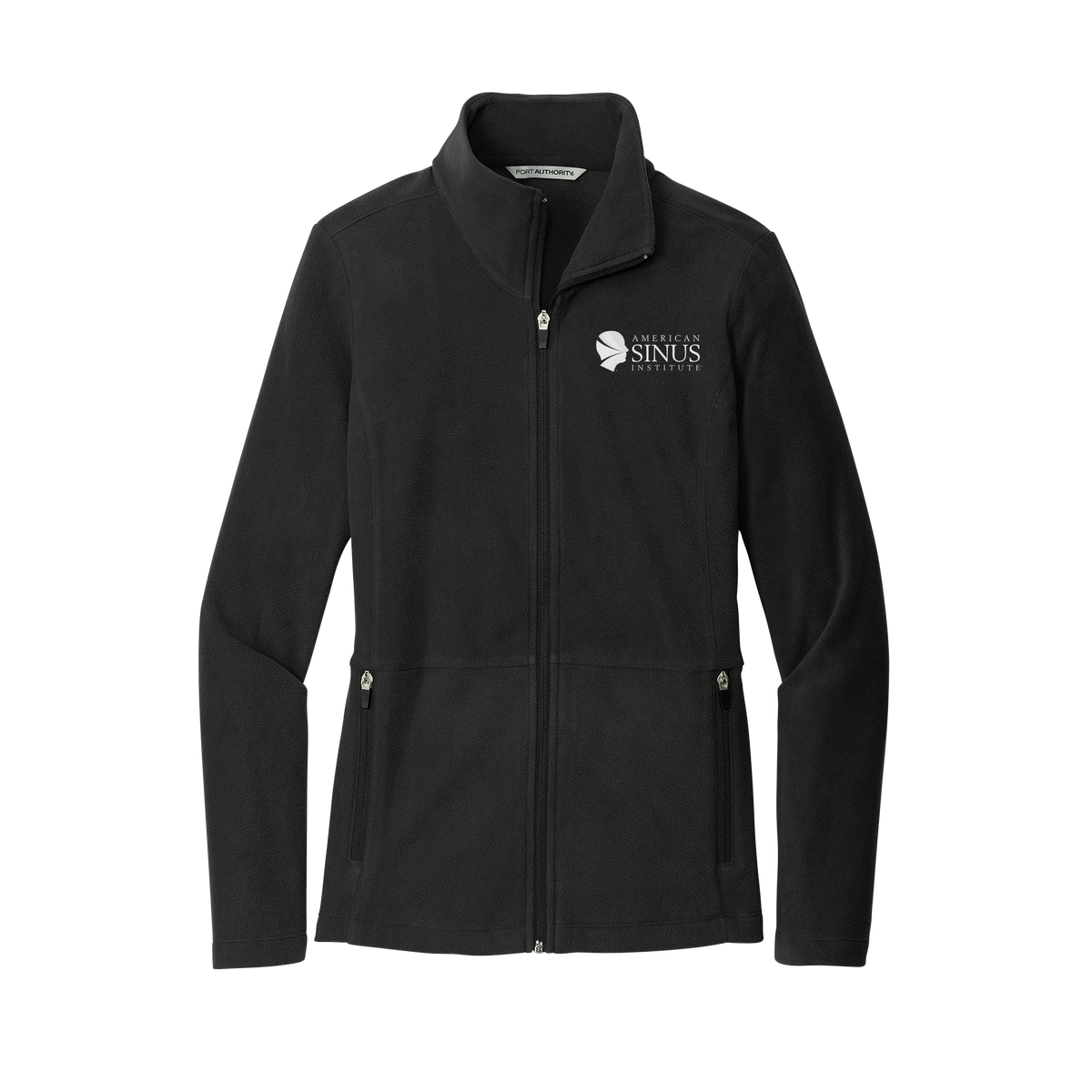 americansinus-womens-pro-microfleece-jacket-embroidery-leftchest-L151-black-flat-front