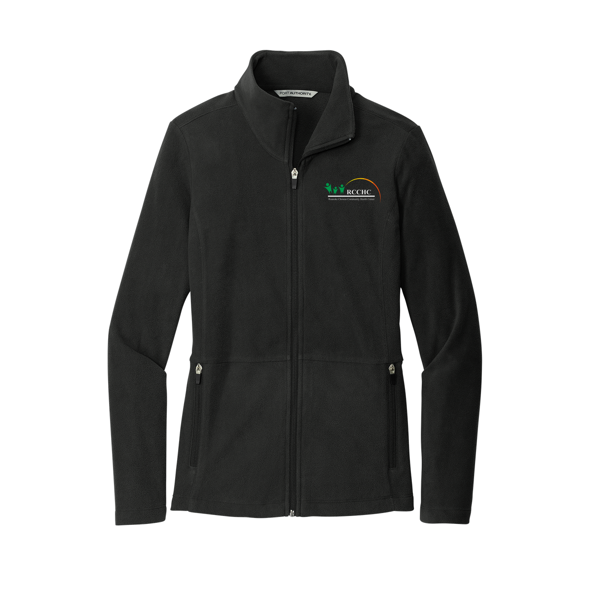 rcchc-womens-pro-microfleece-jacket-embroidery-leftchest-L151-black-flat-front