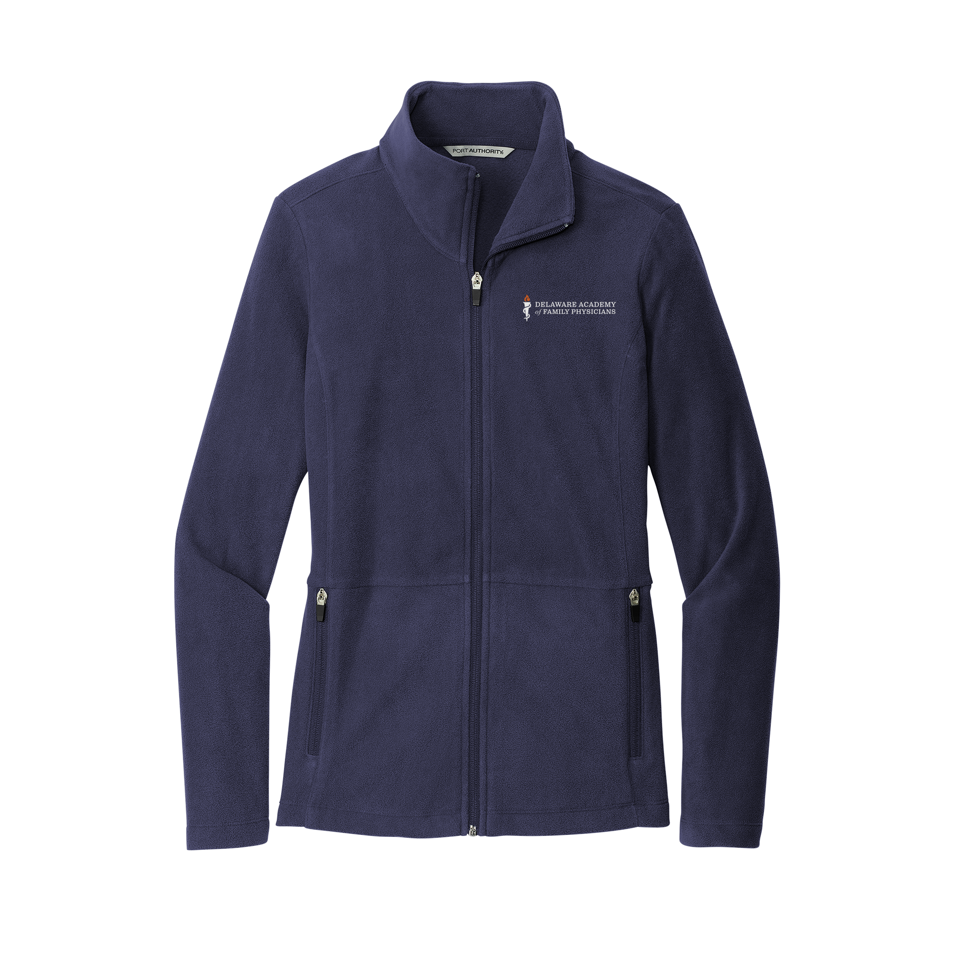 delfamdoc-womens-pro-microfleece-jacket-embroidery-leftchest-L151-navy-flat-front