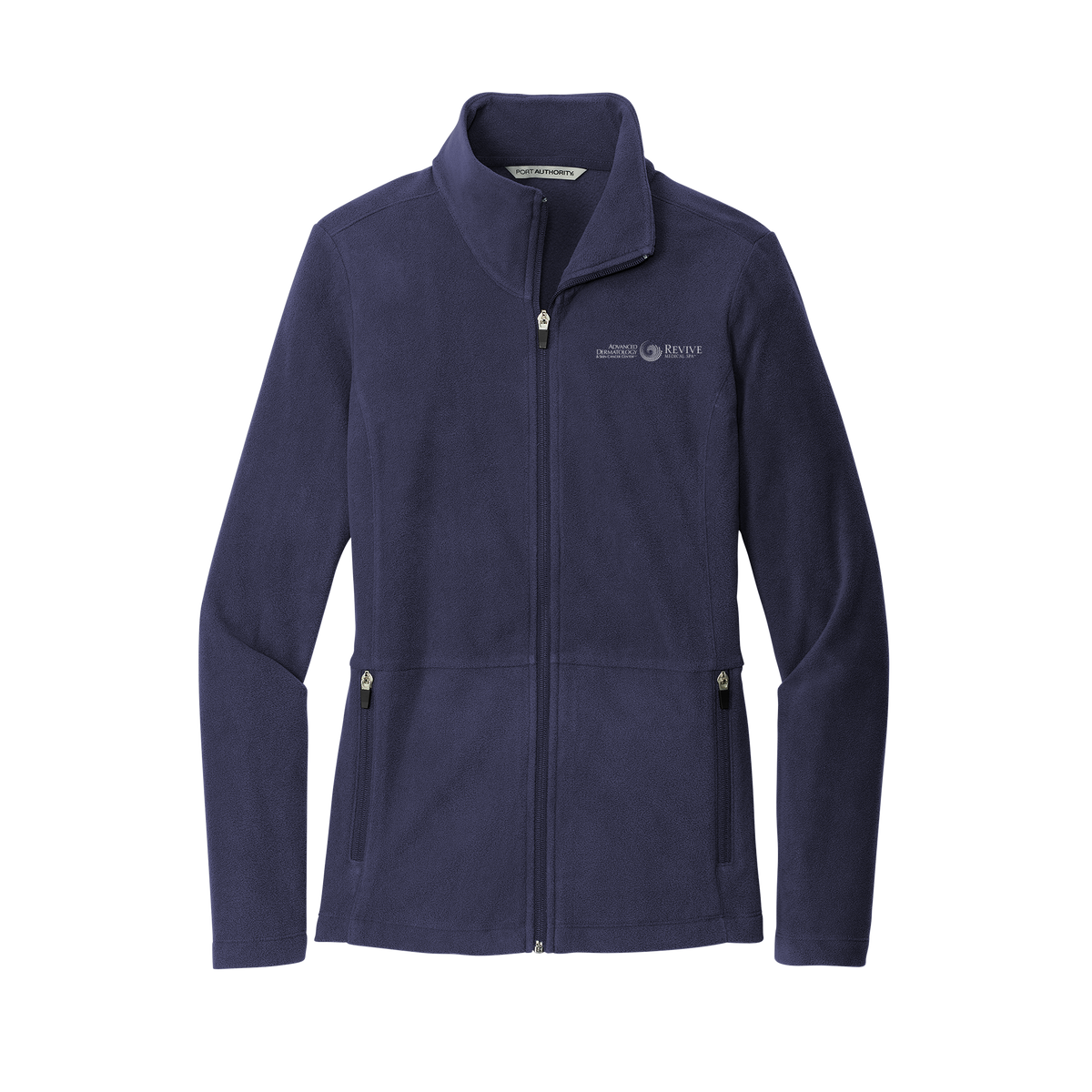 advancedskinmd-womens-pro-microfleece-jacket-embroidery-leftchest-L151-navy-flat-front