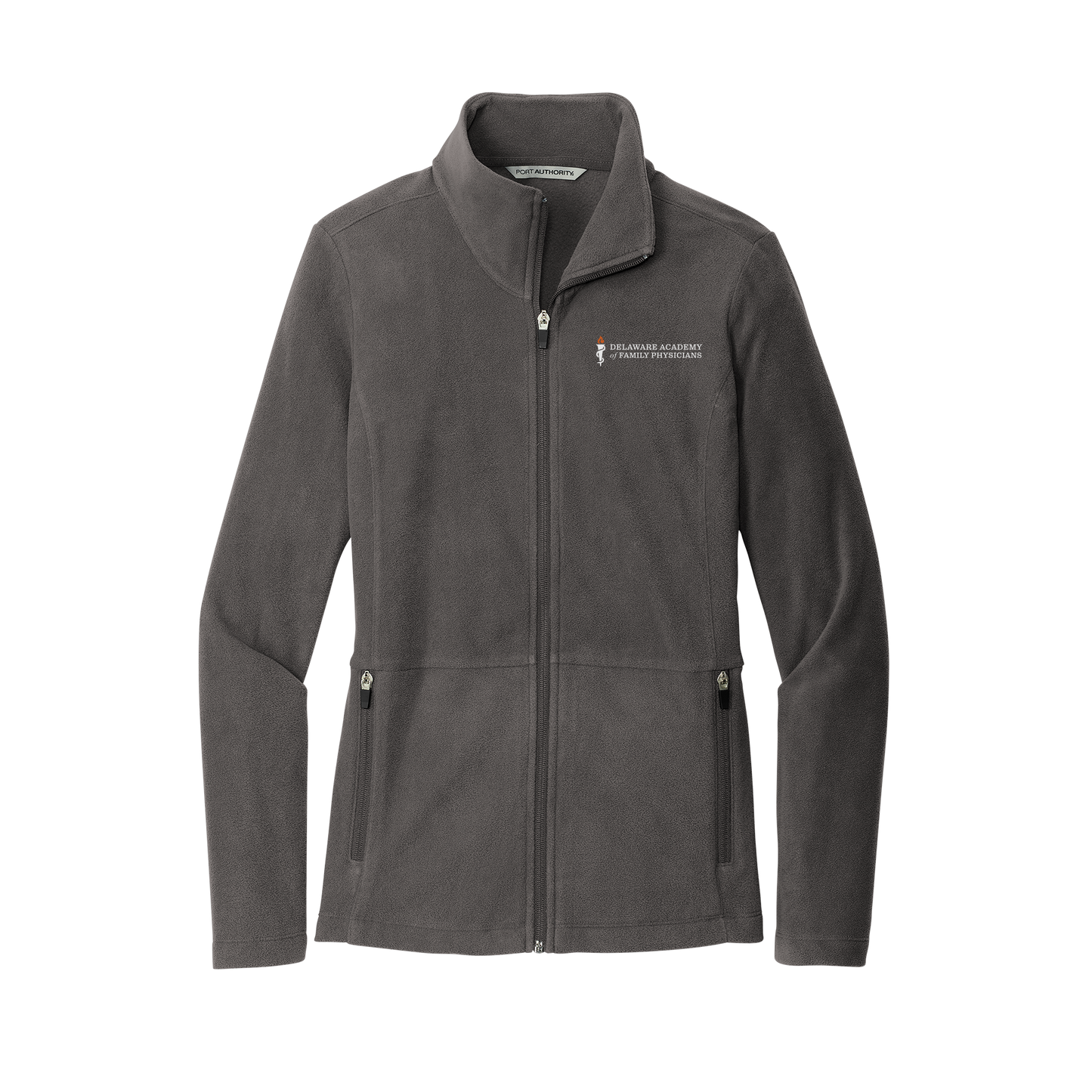 delfamdoc-womens-pro-microfleece-jacket-embroidery-leftchest-L151-pewter-flat-front