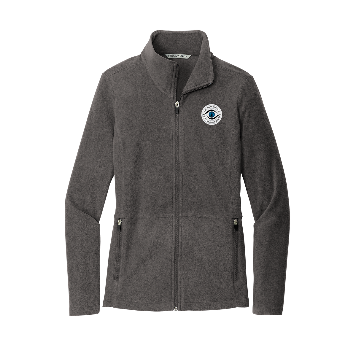 novaeyedocs-womens-pro-microfleece-jacket-embroidery-leftchest-L151-pewter-flat-front