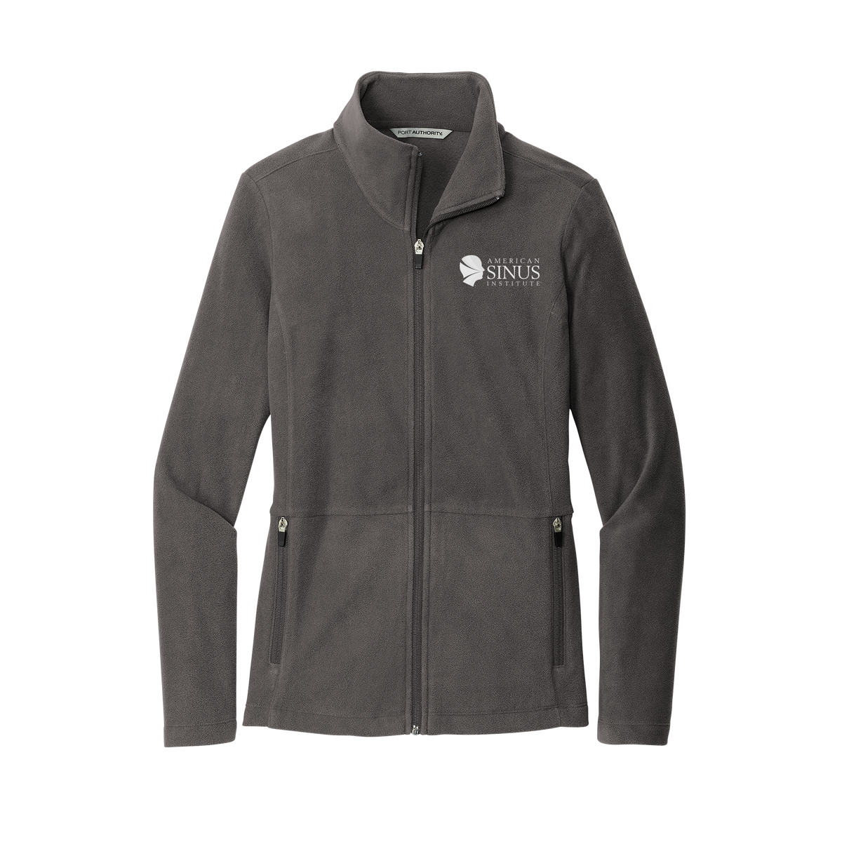 americansinus-womens-pro-microfleece-jacket-embroidery-leftchest-L151-pewter-flat-front