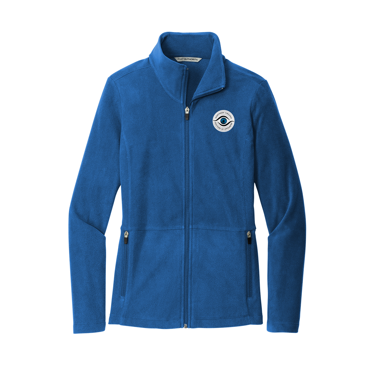 novaeyedocs-womens-pro-microfleece-jacket-embroidery-leftchest-L151-royal-flat-front