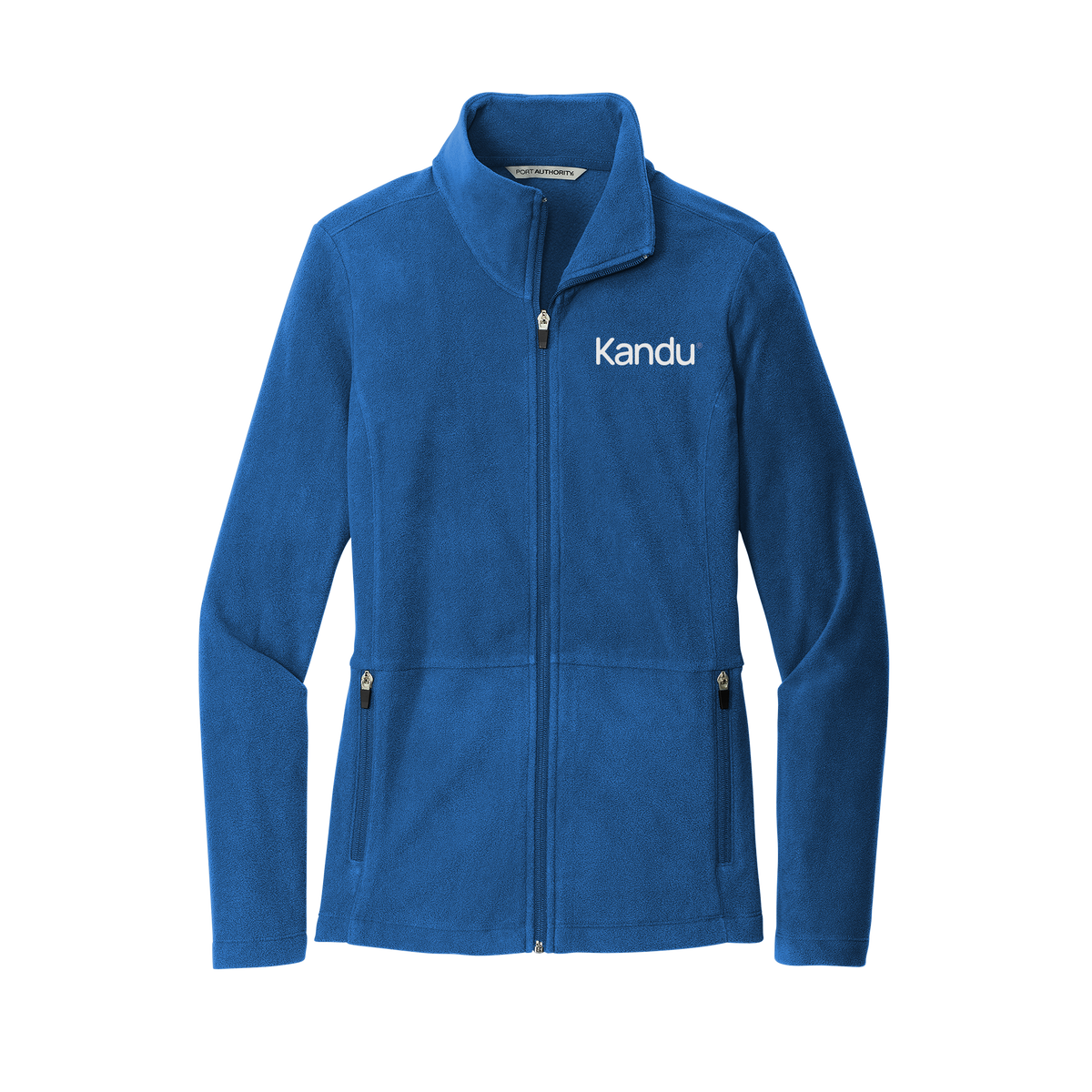 kandu-womens-pro-microfleece-jacket-embroidery-leftchest-L151-royal-flat-front