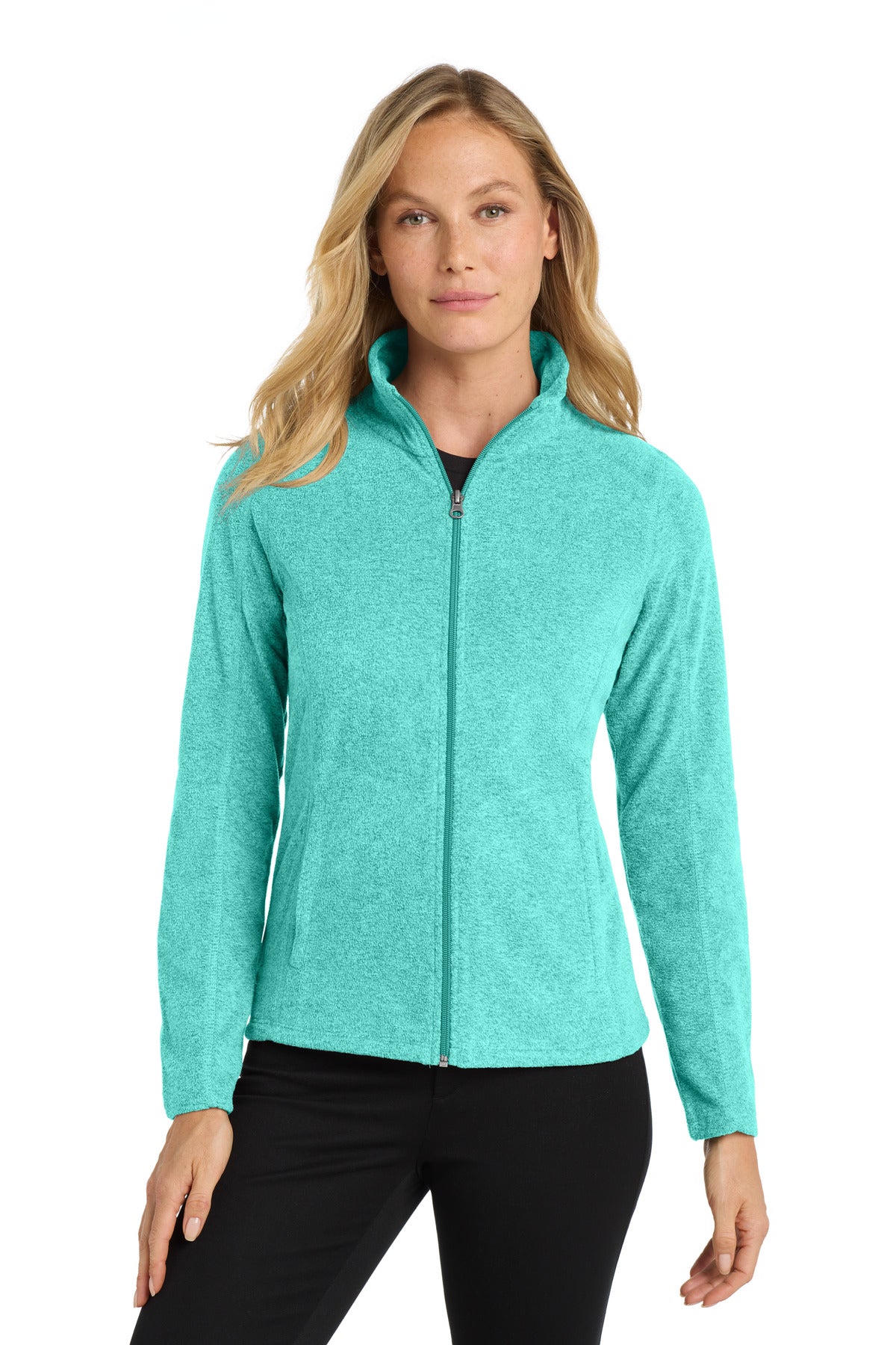 Port Authority® Women's Heather Microfleece Full-Zip Jacket. L235