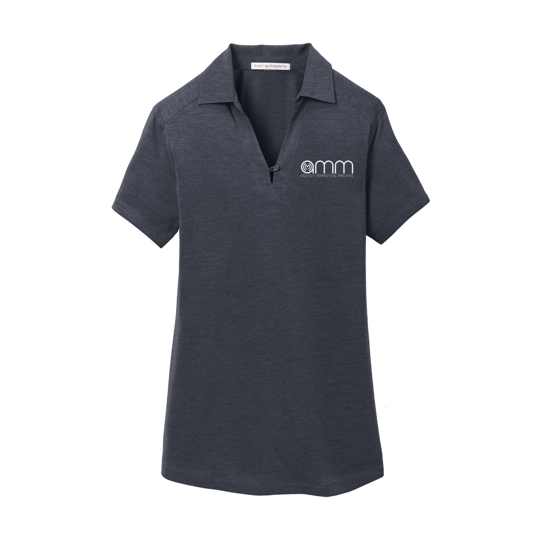 amm-womens-digi-heather-performance-polo-embroidery-leftchest-L574-darkgrey-flat-front