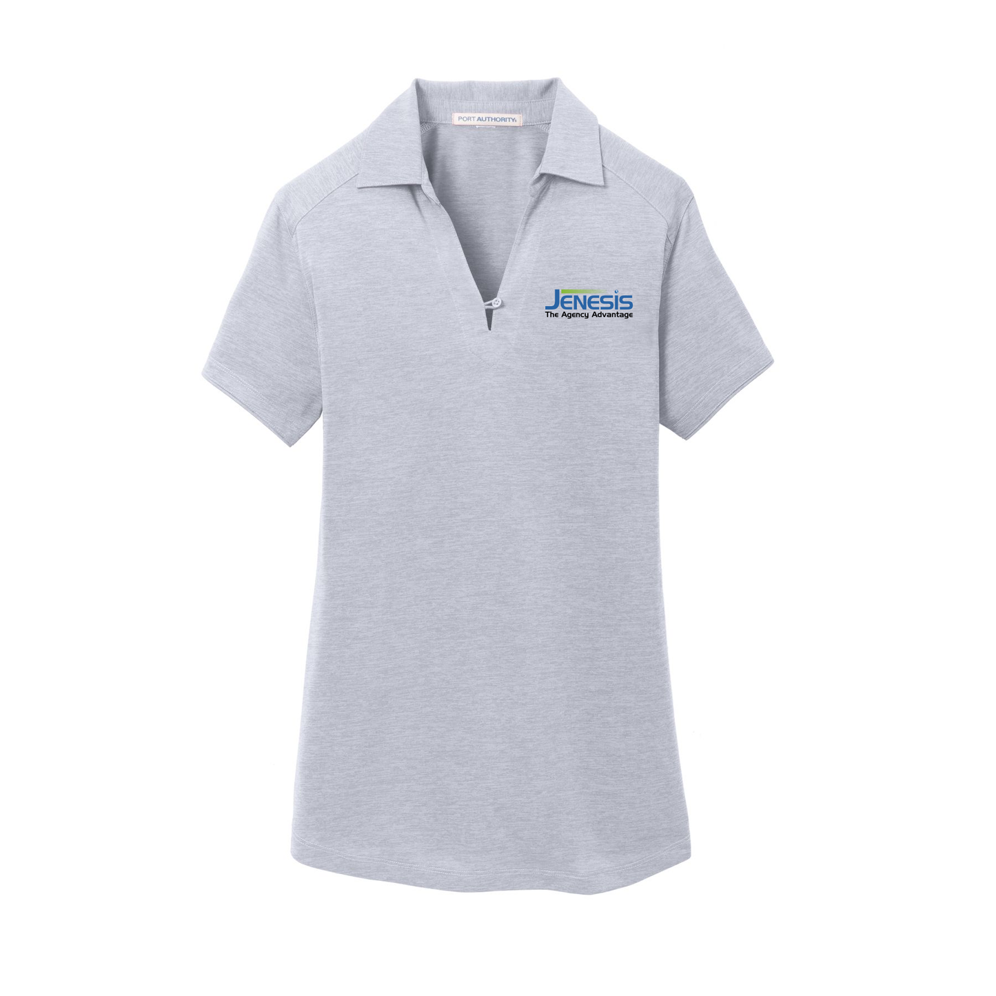 jenesis-port-authority-womens-digi-heather-performance-polo-embroidery-leftchest-L574-lightgrey-flat-front