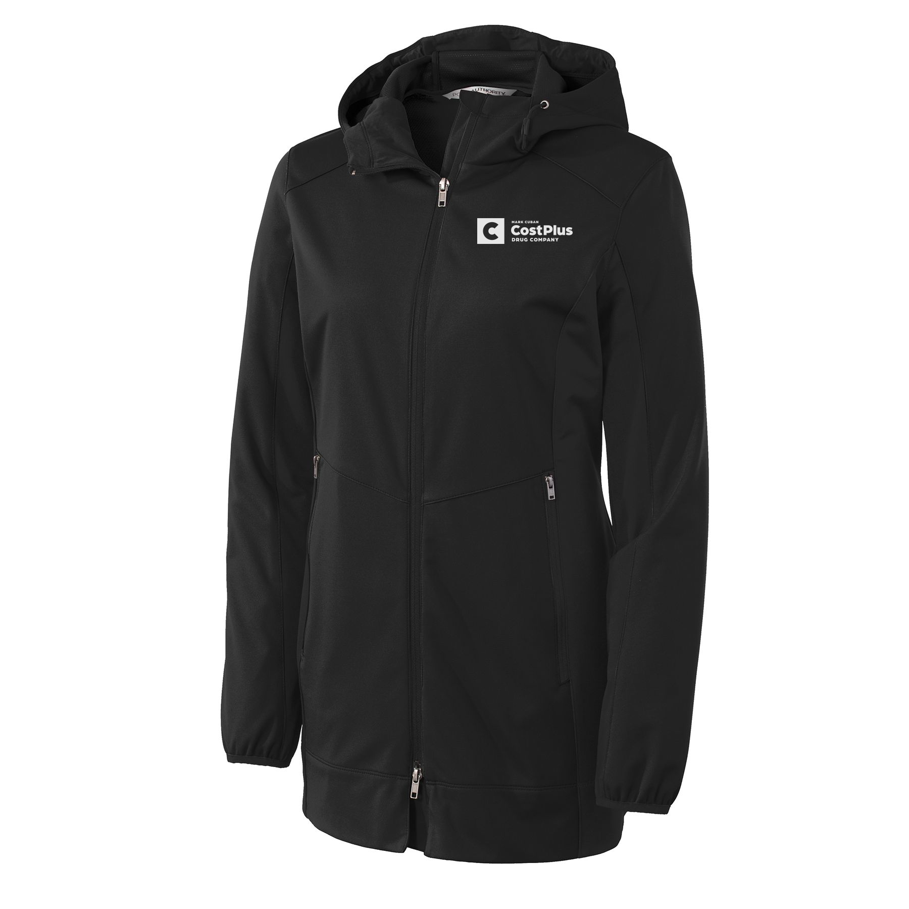 cost-plus-port-authority-womens-active-hooded-soft-shell-jacket-embroidery-leftchest-L719-deepblack-flat-front