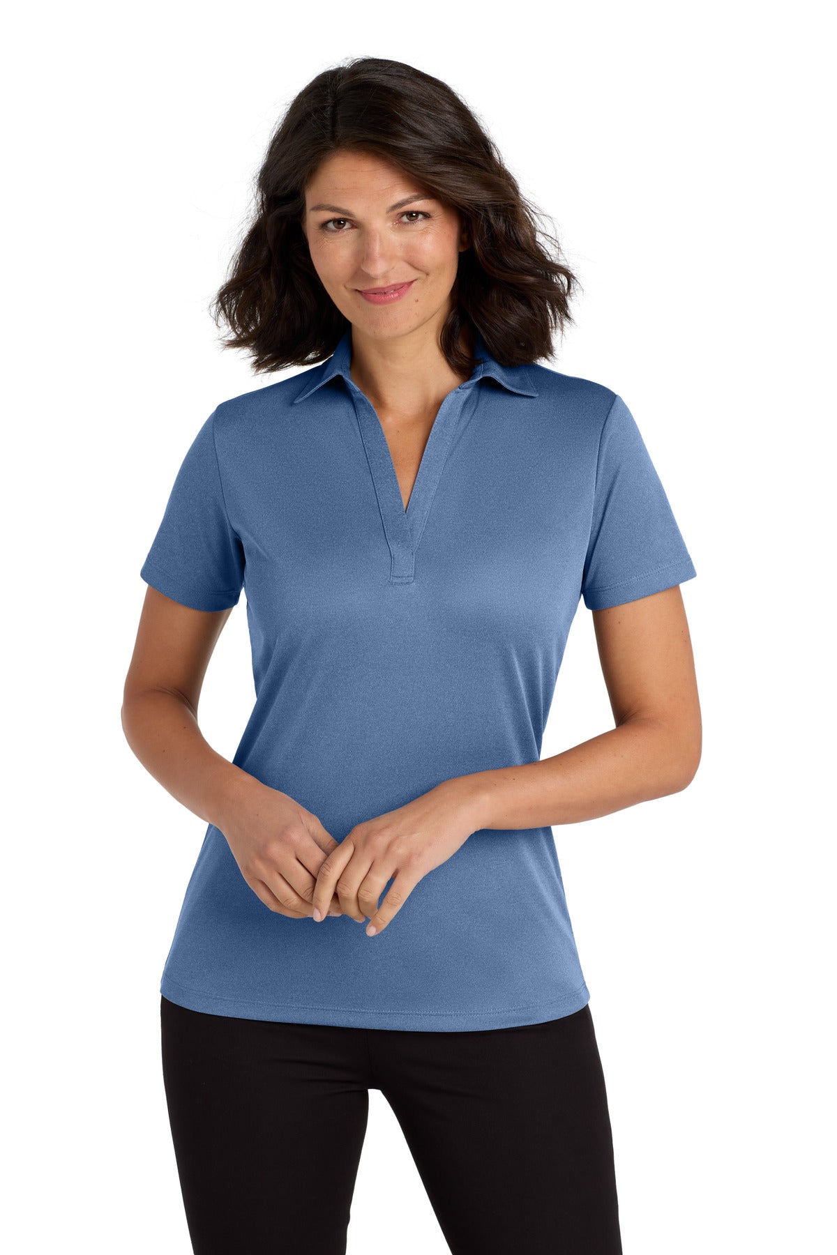 Port Authority ® Women's Heathered Silk Touch ™ Performance Polo. LK542