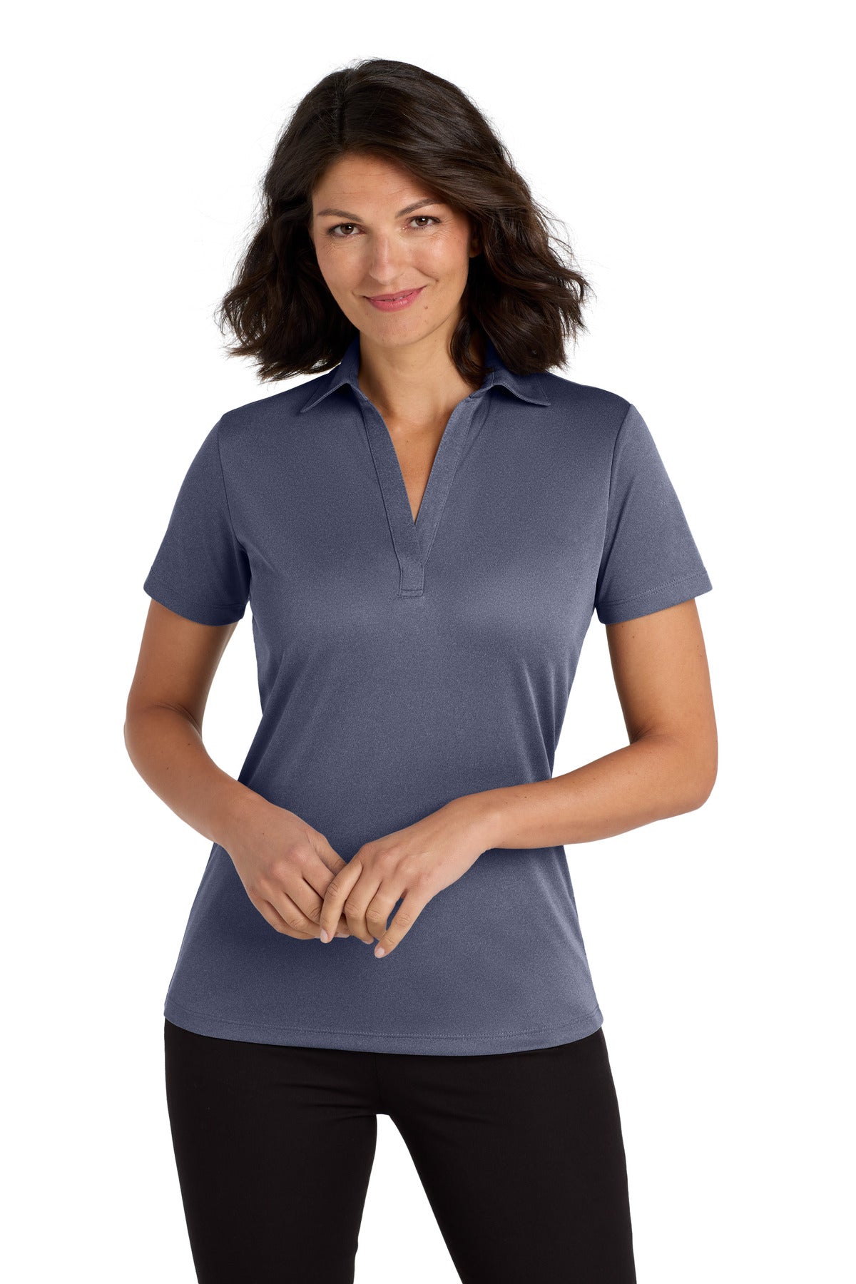 Port Authority ® Women's Heathered Silk Touch ™ Performance Polo. LK542