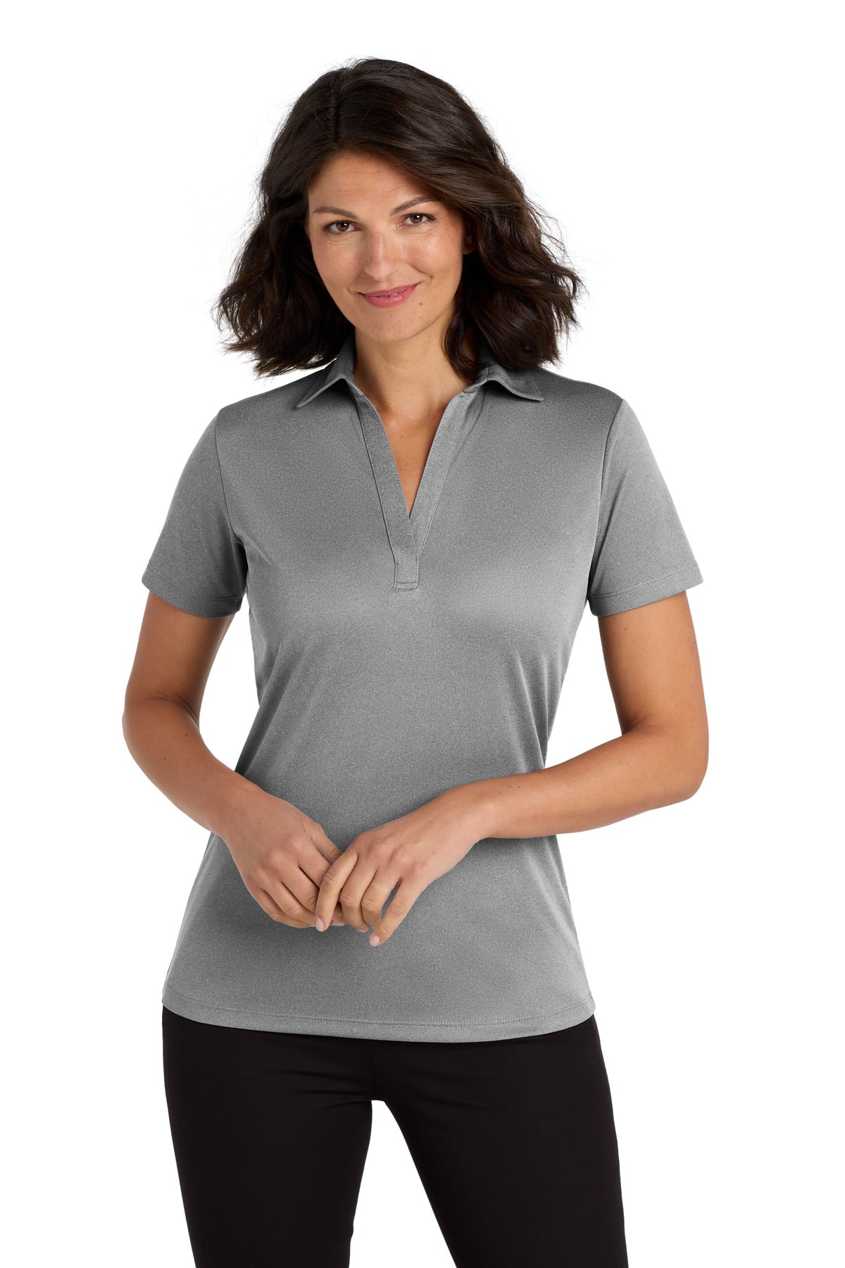Port Authority ® Women's Heathered Silk Touch ™ Performance Polo. LK542