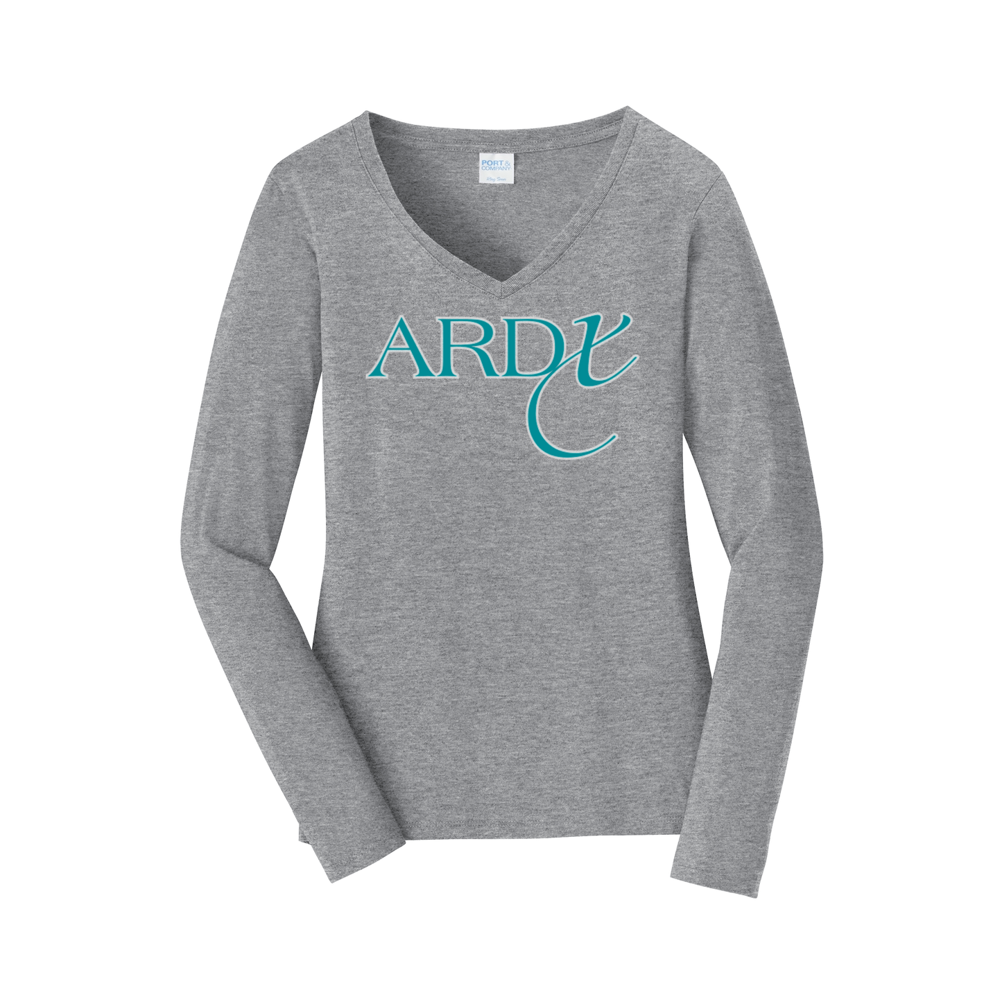 ardx-womens-long-sleeve-v-neck-dtf-front-LPC450VLS-athleticheather-flat-front
