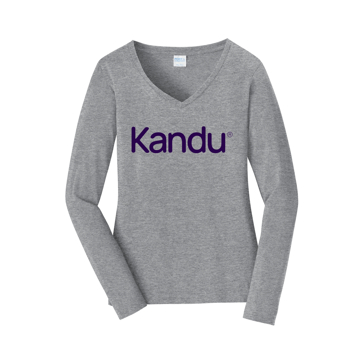 kandu-womens-long-sleeve-v-neck-dtf-front-LPC450VLS-athleticheather-flat-front