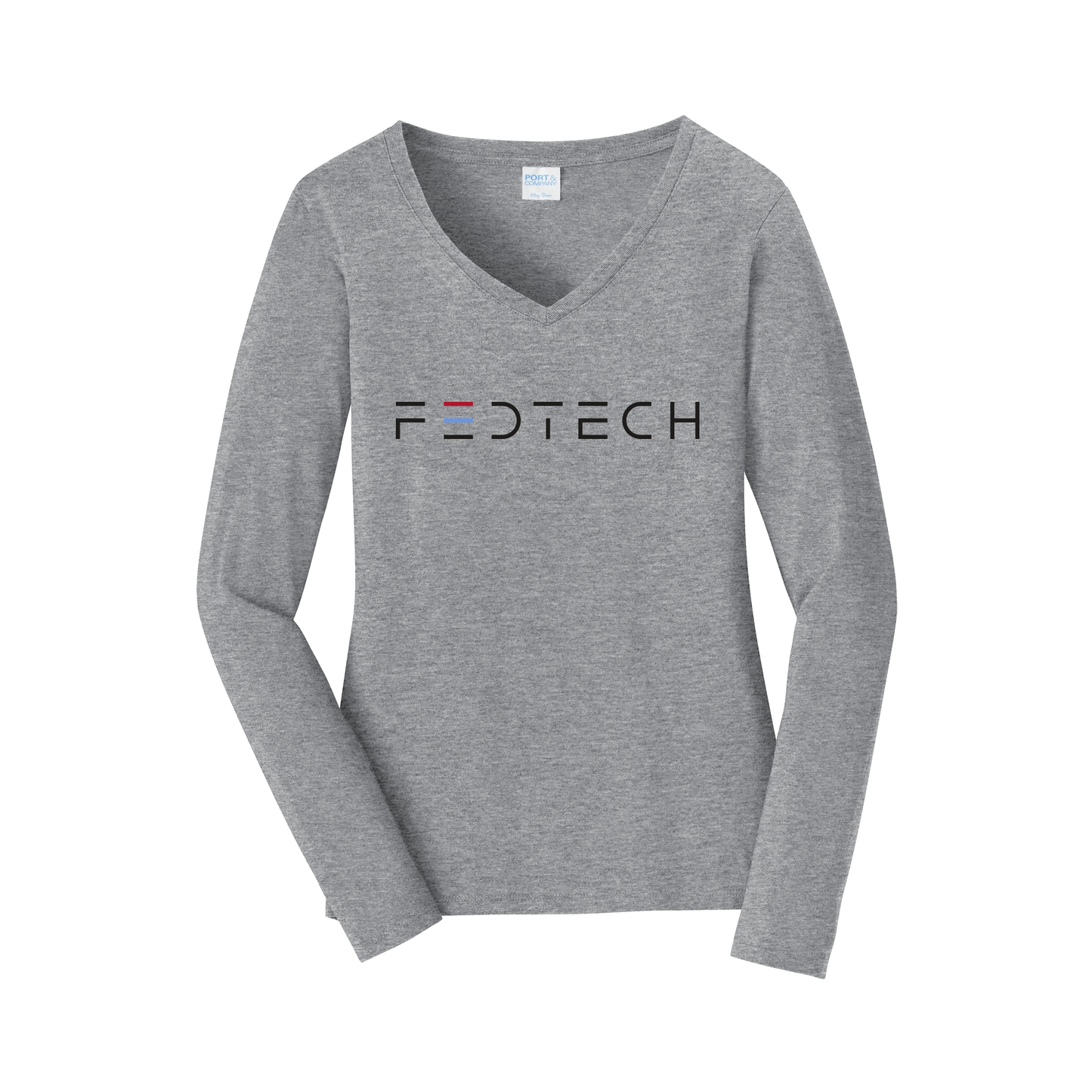 fedtech-womens-long-sleeve-v-neck-dtf-front-LPC450VLS-athleticheather-flat-front