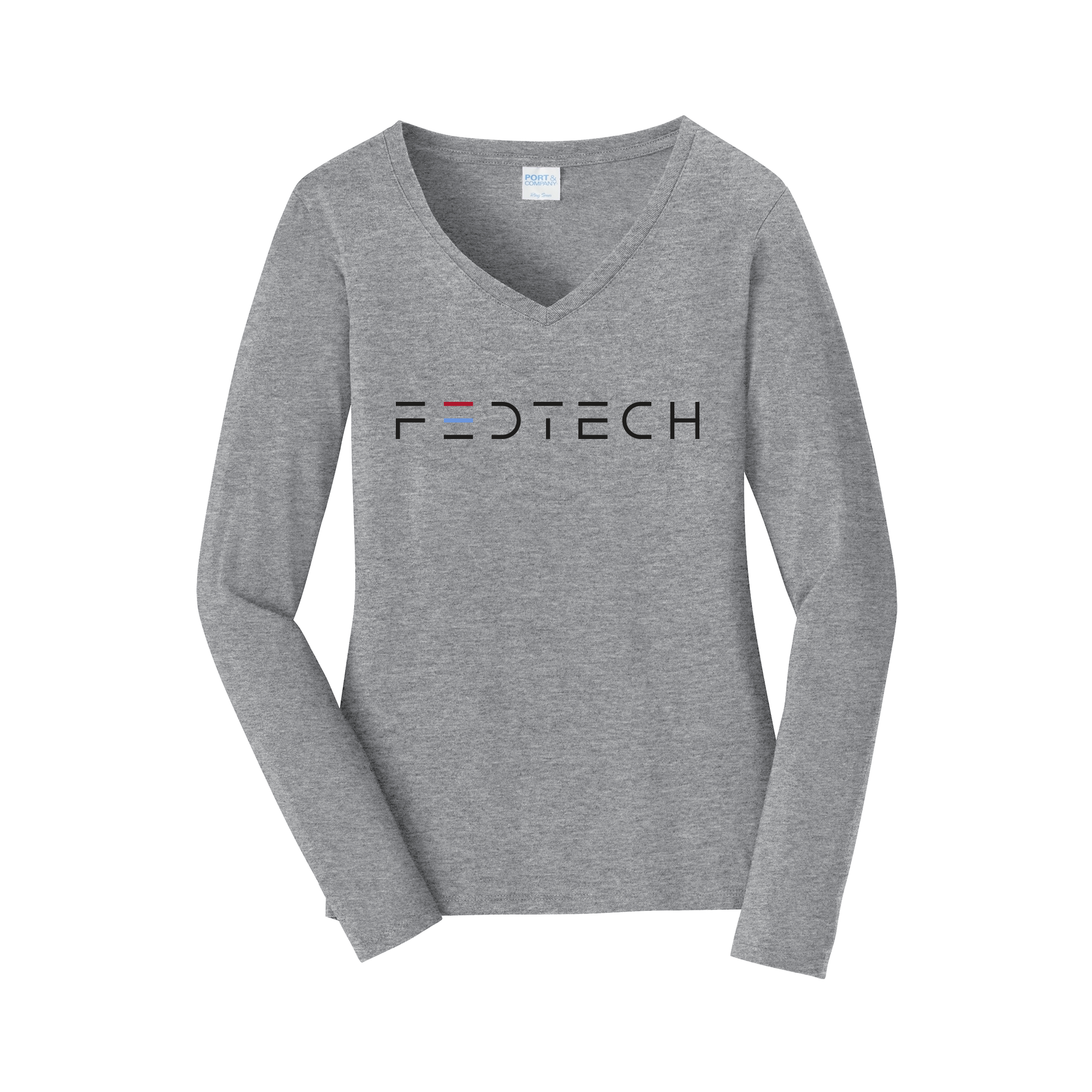 fedtech-womens-long-sleeve-v-neck-dtf-front-LPC450VLS-athleticheather-flat-front