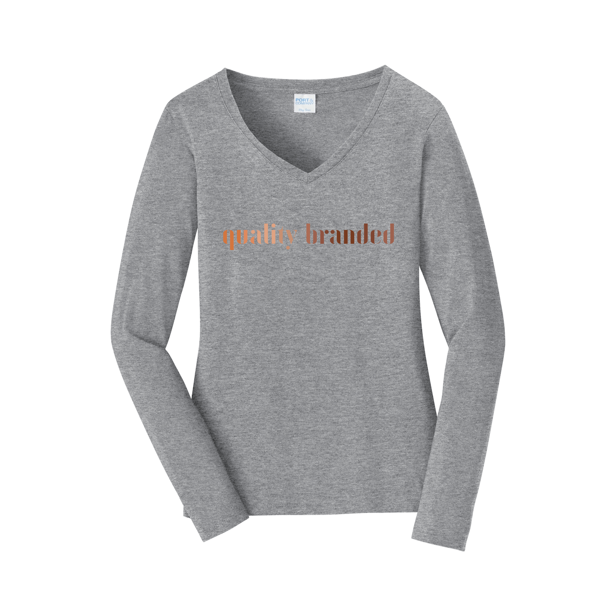 qualitybranded-womens-long-sleeve-v-neck-dtf-front-LPC450VLS-athleticheather-flat-front