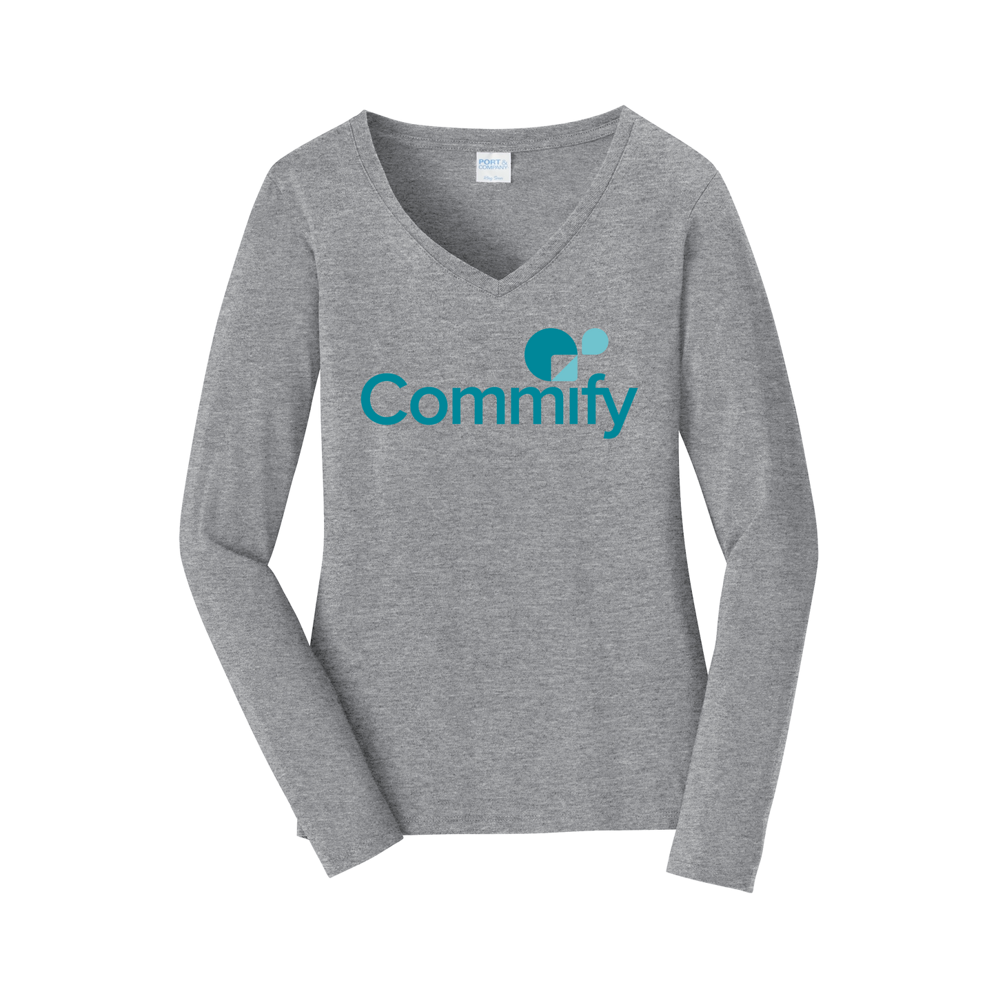 commify-womens-long-sleeve-v-neck-dtf-front-LPC450VLS-athleticheather-flat-front