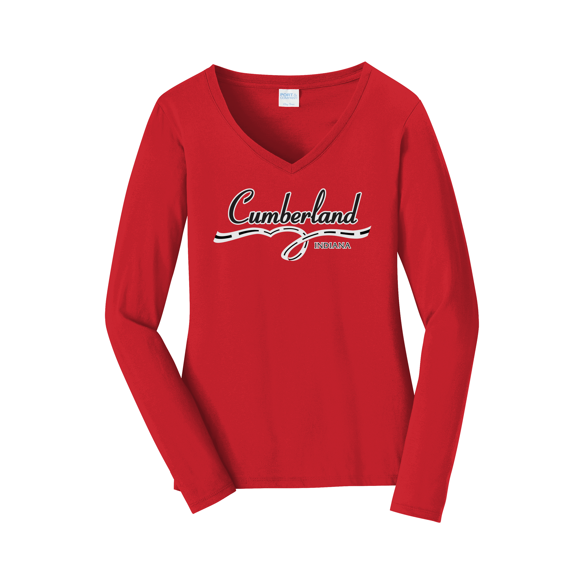 cumberland-womens-long-sleeve-v-neck-dtf-front-LPC450VLS-brightred-flat-front