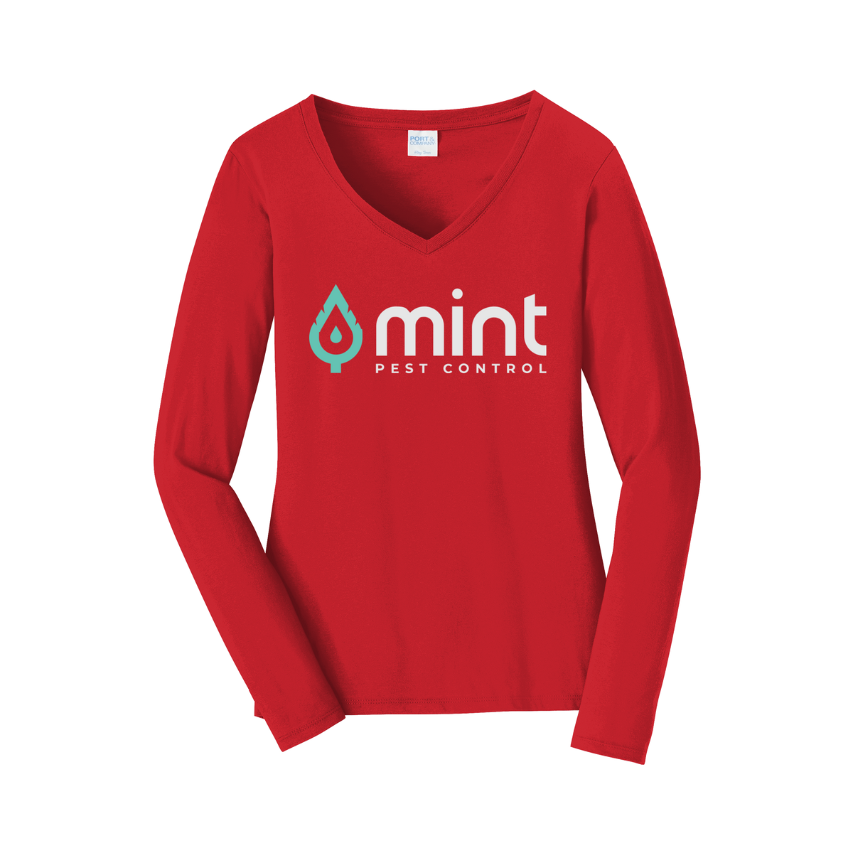 mintpest-womens-long-sleeve-v-neck-dtf-front-LPC450VLS-brightred-flat-front