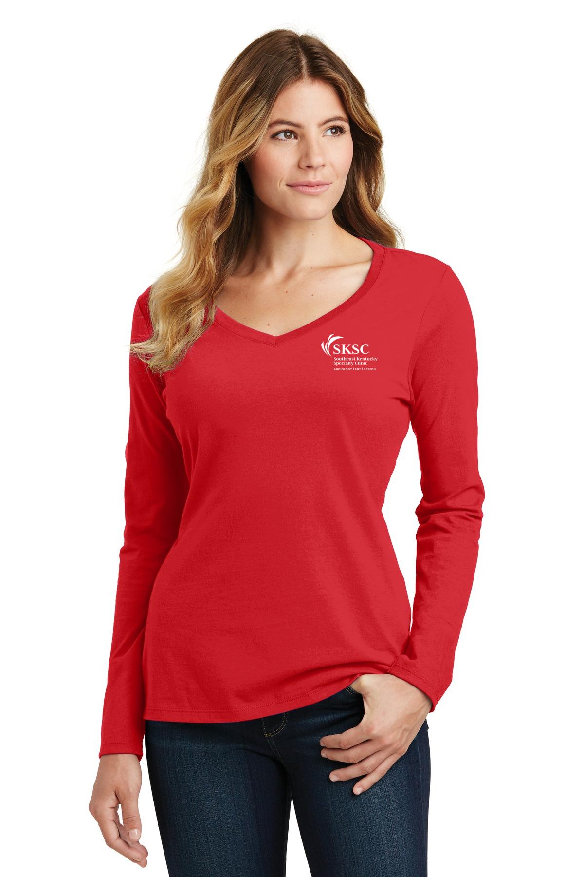 Women's Long Sleeve V-Neck Tee