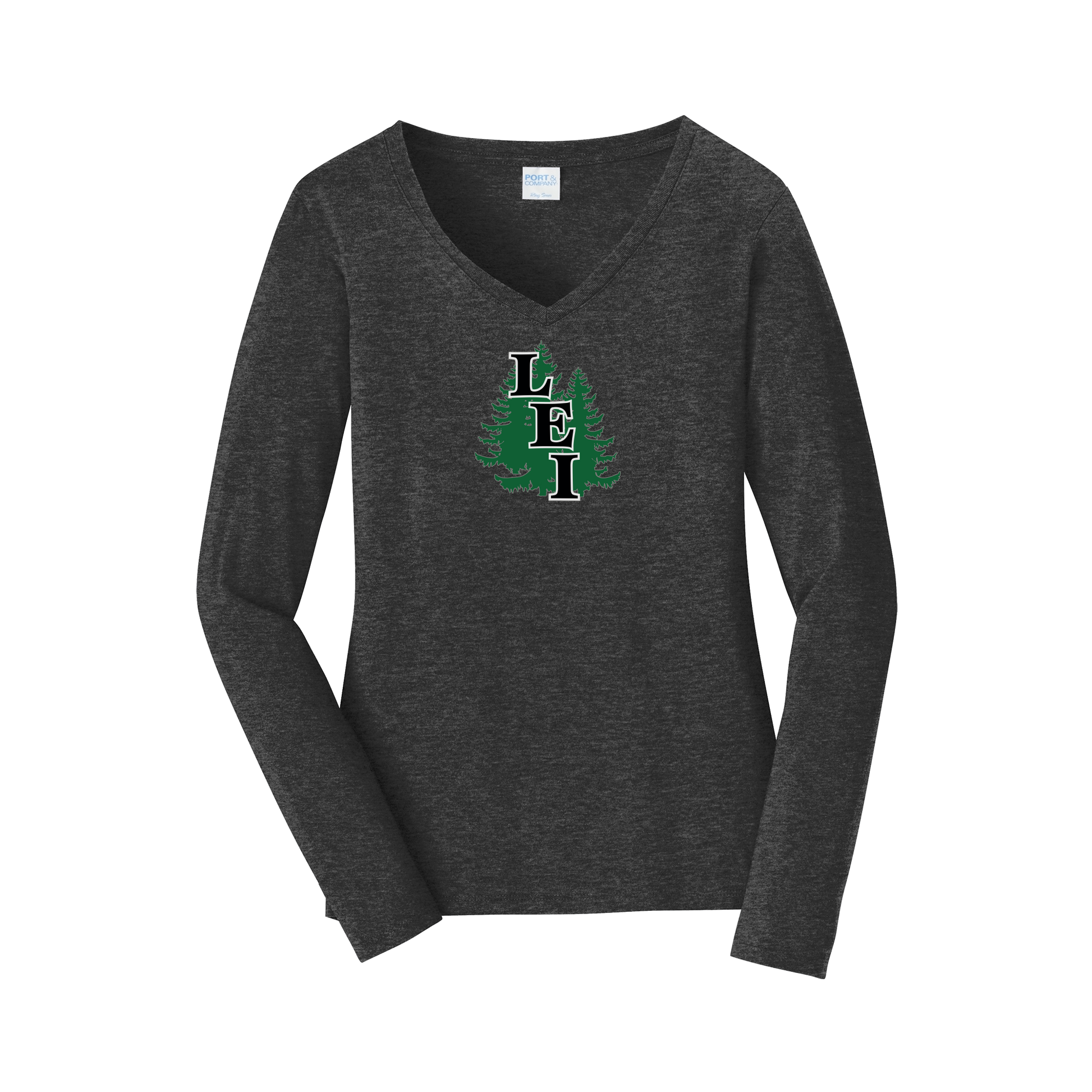 leisite-womens-long-sleeve-v-neck-dtf-front-LPC450VLS-darkheathergrey-flat-front