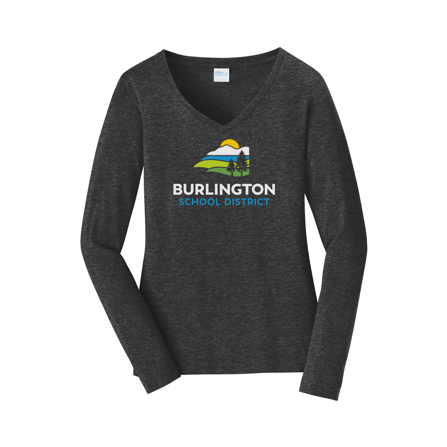 bsdvt-womens-long-sleeve-v-neck-dtf-front-LPC450VLS-darkheathergrey-flat-front