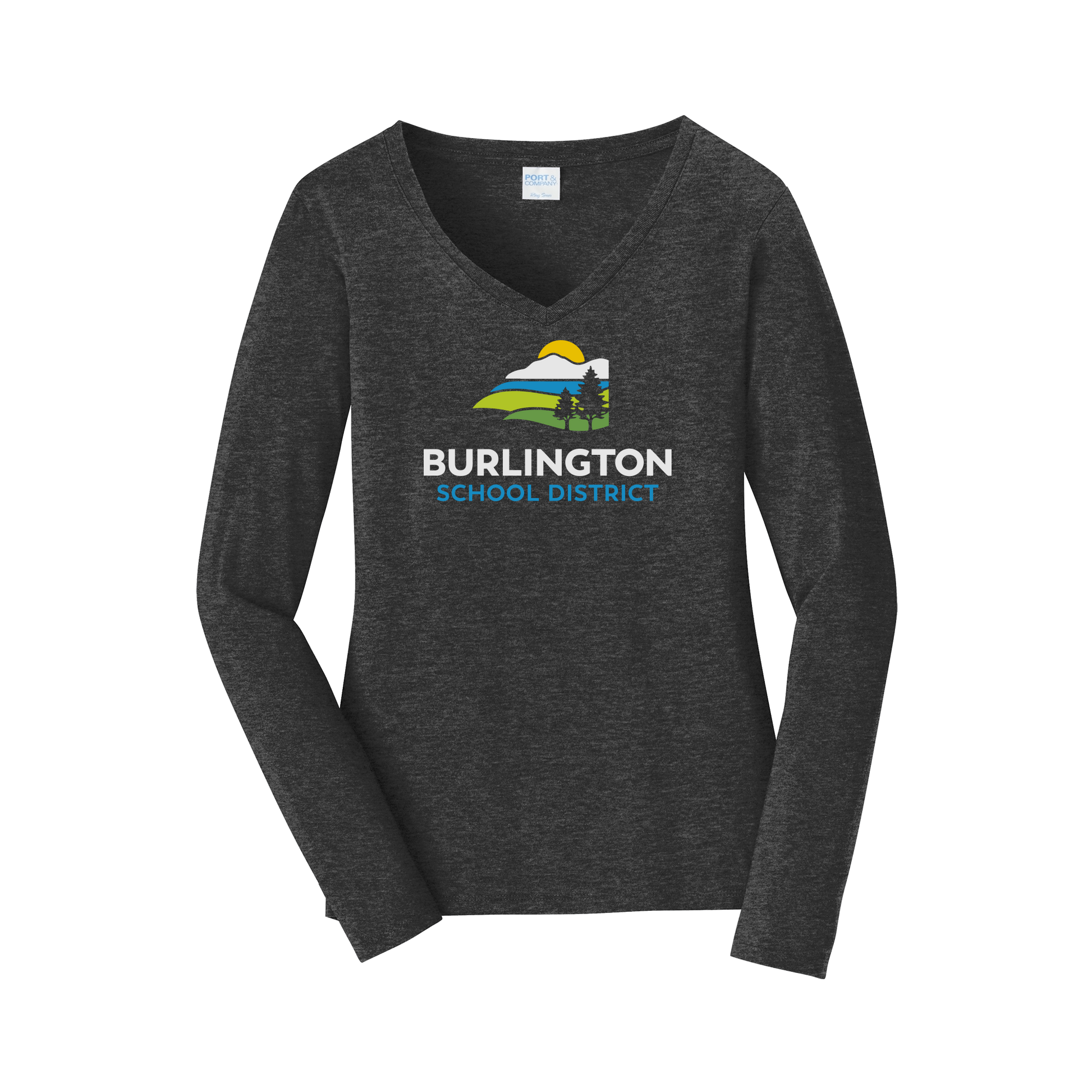 bsdvt-womens-long-sleeve-v-neck-dtf-front-LPC450VLS-darkheathergrey-flat-front