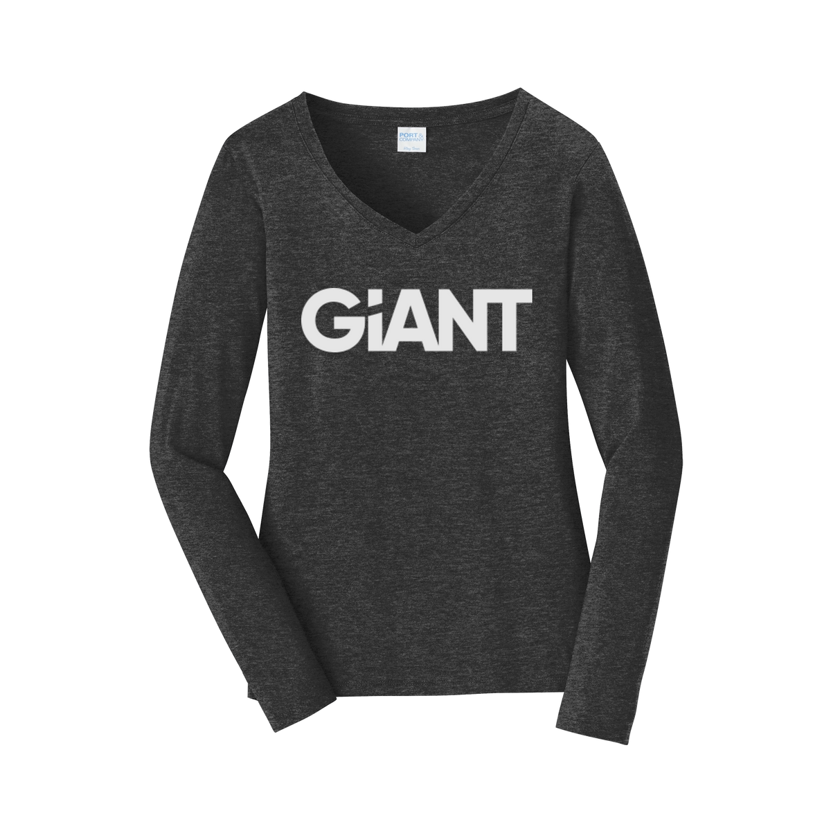 giantworldwide-womens-long-sleeve-v-neck-dtf-front-LPC450VLS-darkheathergrey-flat-front