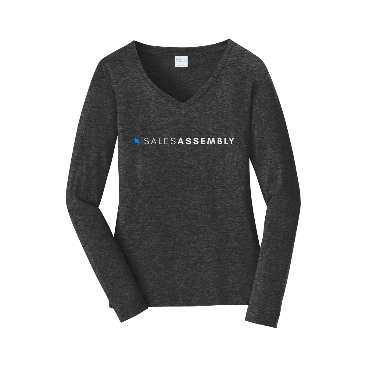 salesassembly-womens-long-sleeve-v-neck-dtf-front-LPC450VLS-darkheathergrey-flat-front