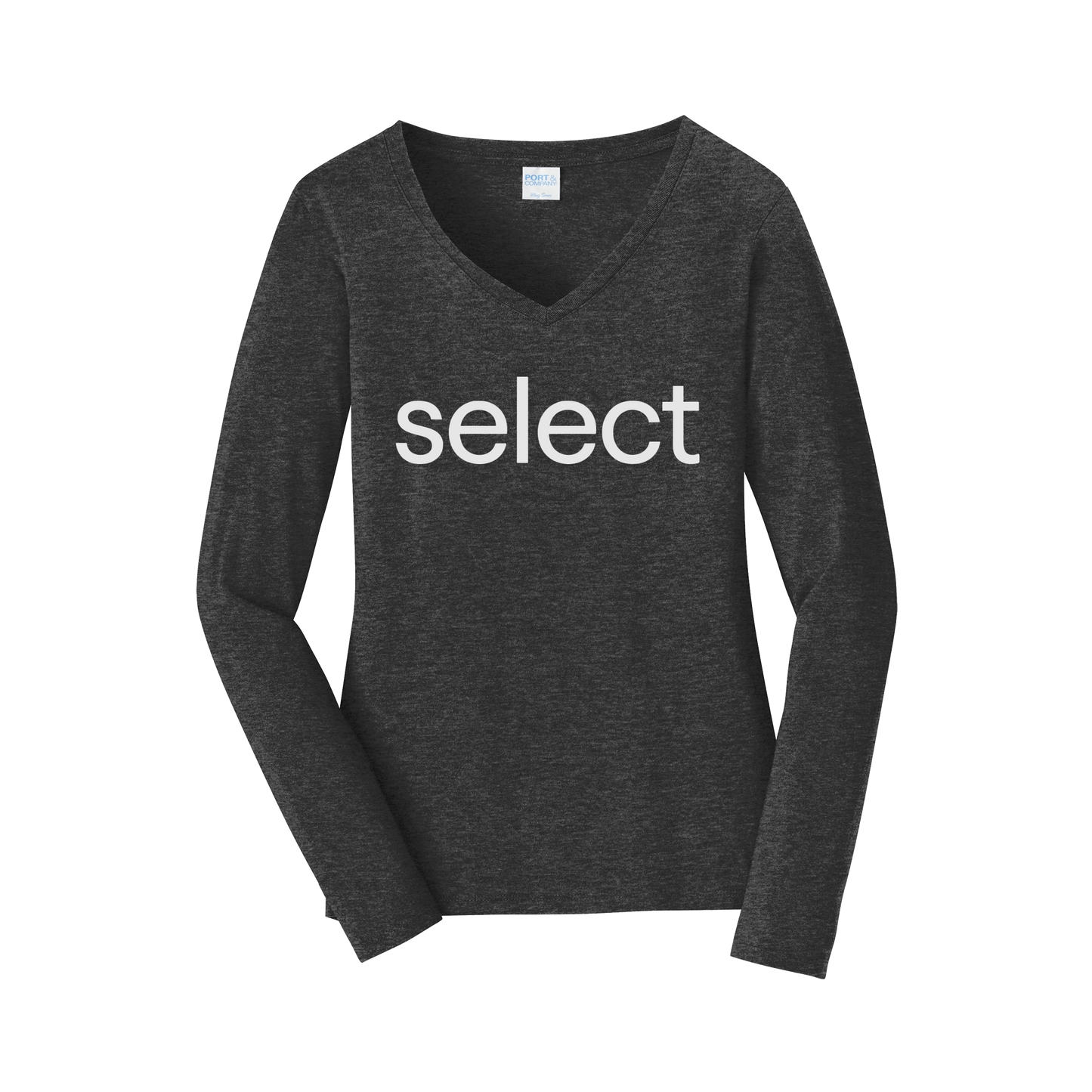 meetselect-womens-long-sleeve-v-neck-dtf-front-LPC450VLS-darkheathergrey-flat-front