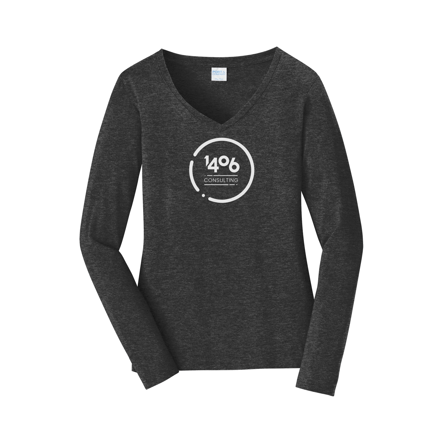 1406consulting-womens-long-sleeve-v-neck-dtf-front-LPC450VLS-darkheathergrey-flat-front