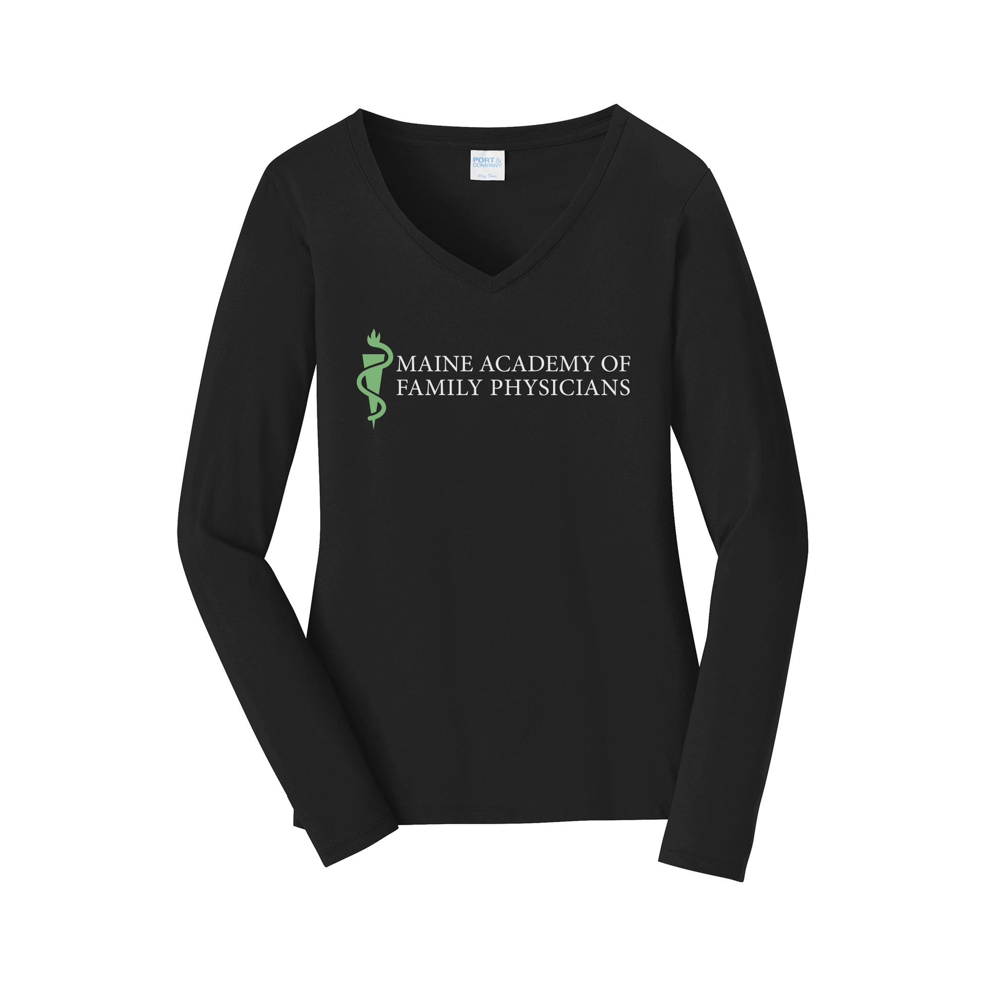 maineafp-womens-long-sleeve-v-neck-dtf-front-LPC450VLS-jetblack-flat-front