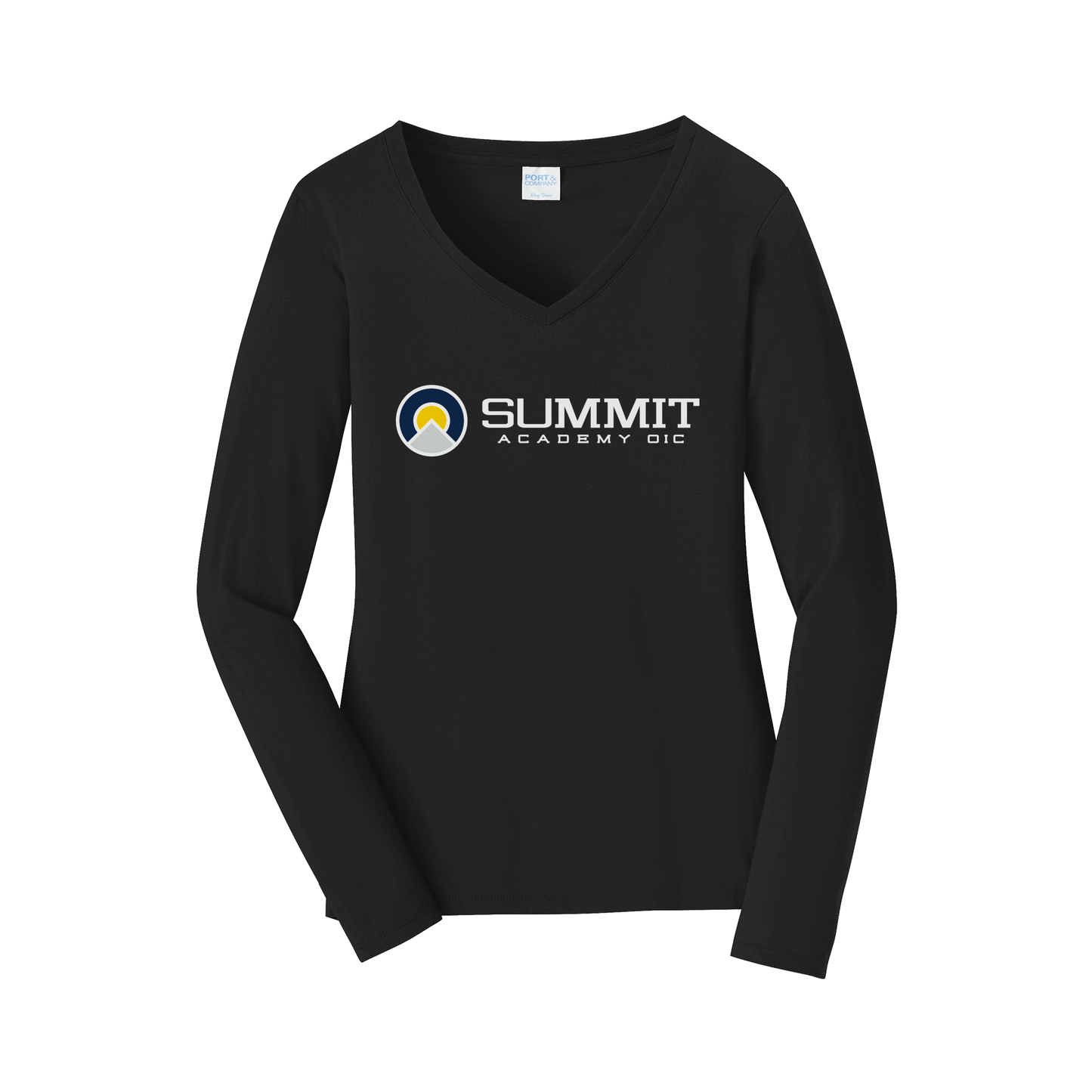saoic-womens-long-sleeve-v-neck-dtf-front-LPC450VLS-jetblack-flat-front