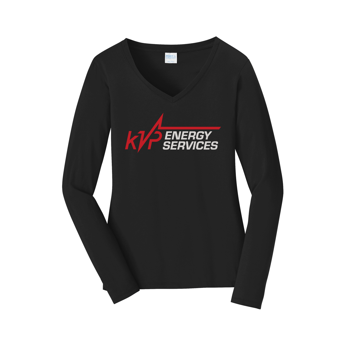 kvpenergy-womens-long-sleeve-v-neck-dtf-front-LPC450VLS-jetblack-flat-front