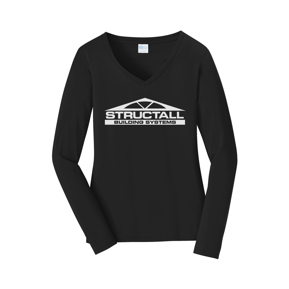 structall-womens-long-sleeve-v-neck-dtf-front-LPC450VLS-jetblack-flat-front