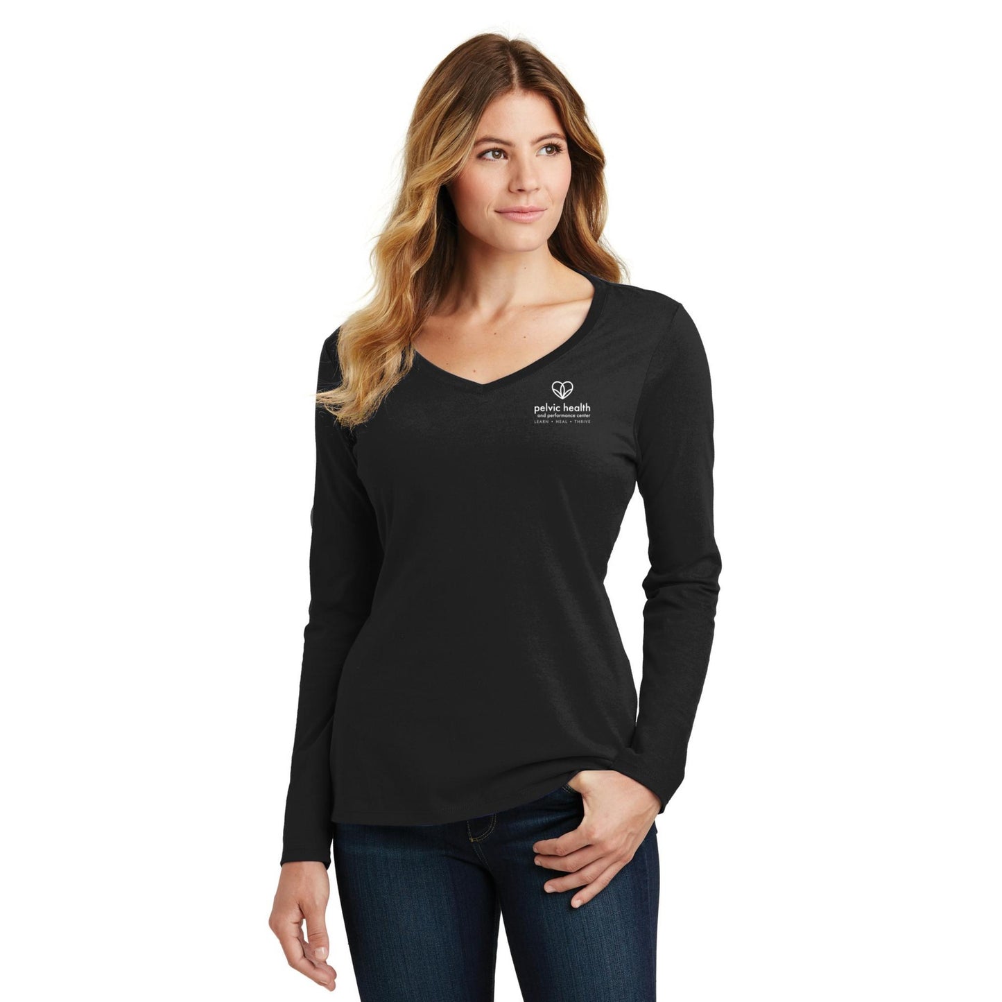 Pelvic Health Women's Long Sleeve V-Neck Tee