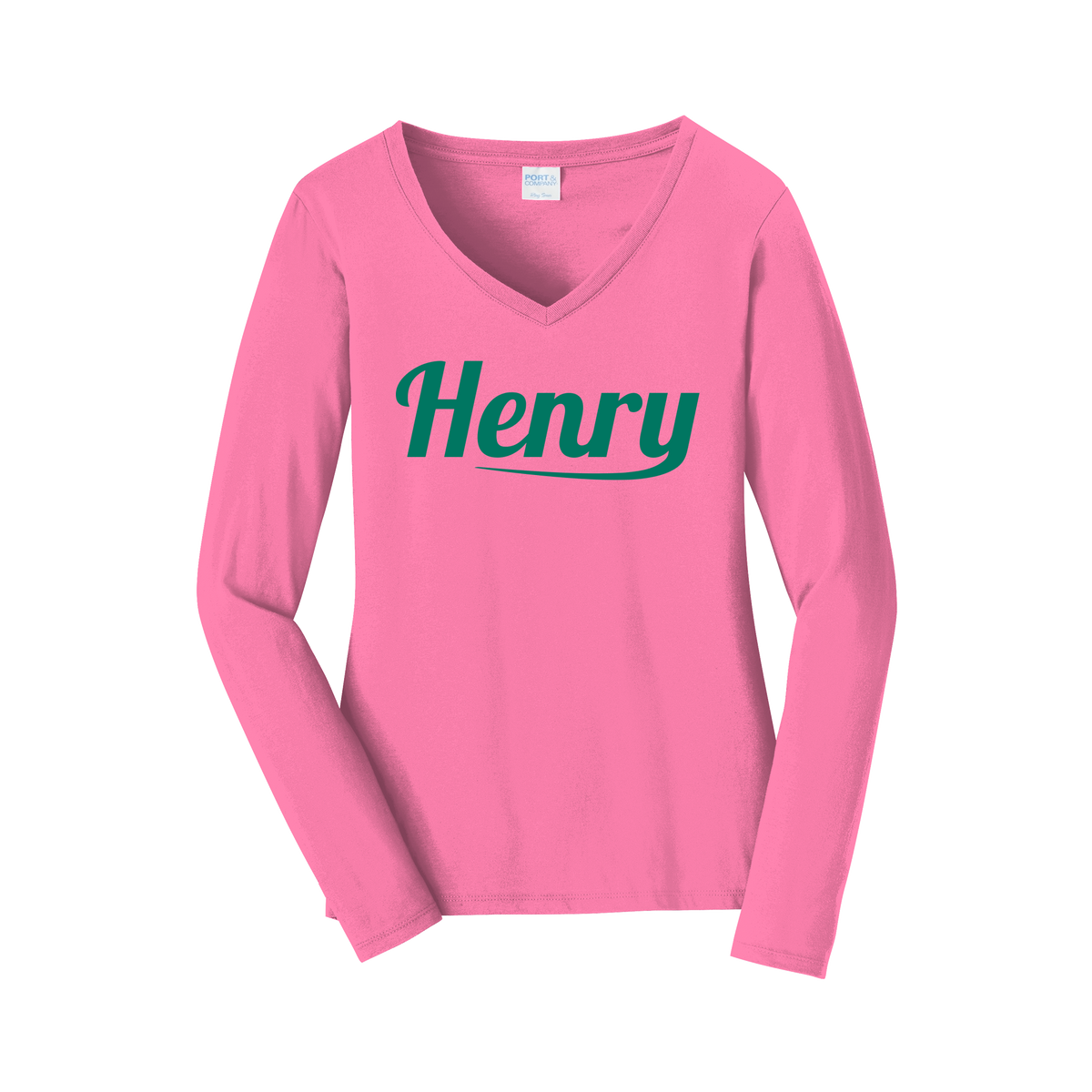 henrymeds-womens-long-sleeve-v-neck-dtf-front-LPC450VLS-newpink-flat-front