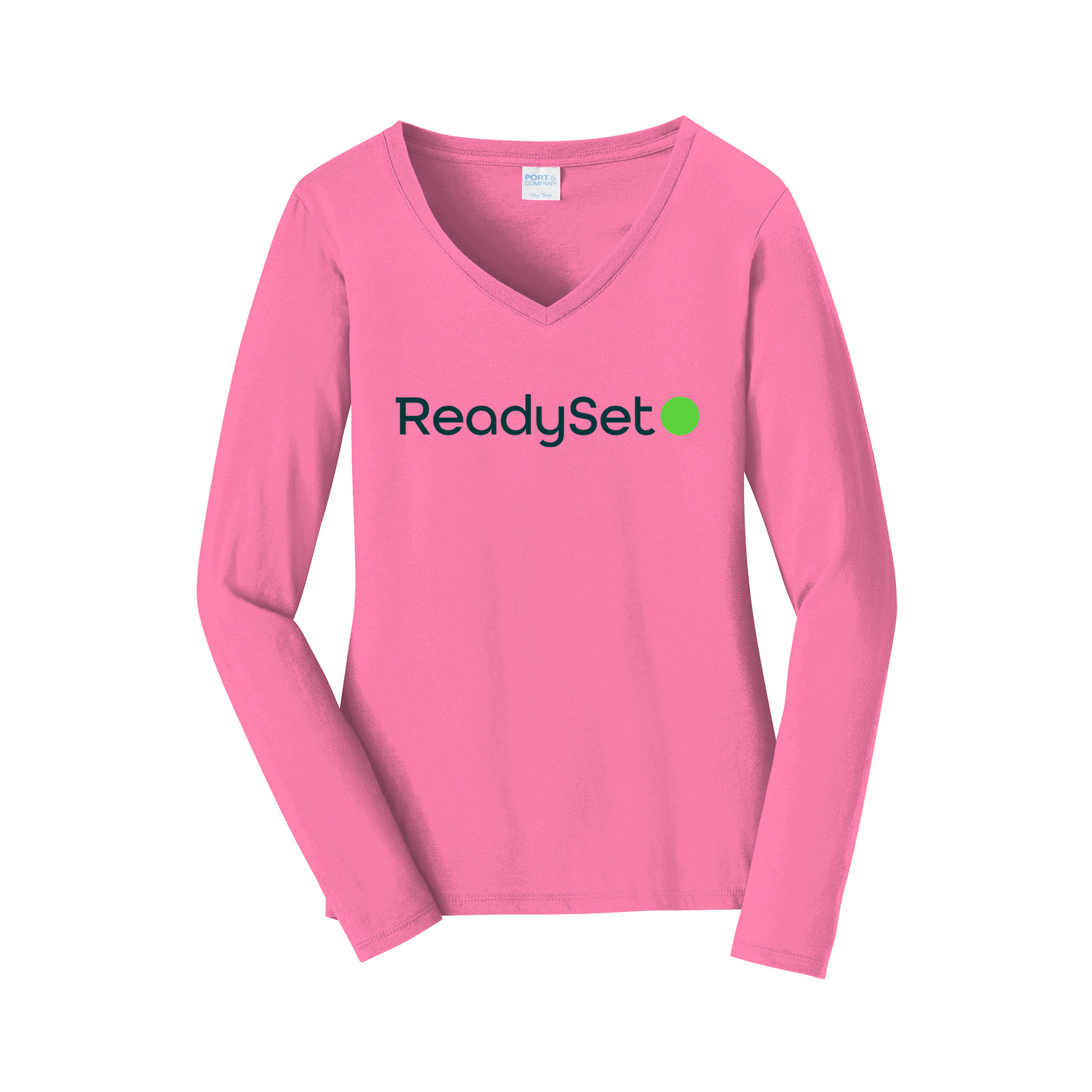 readysetsurgical-womens-long-sleeve-v-neck-dtf-front-LPC450VLS-newpink-flat-front