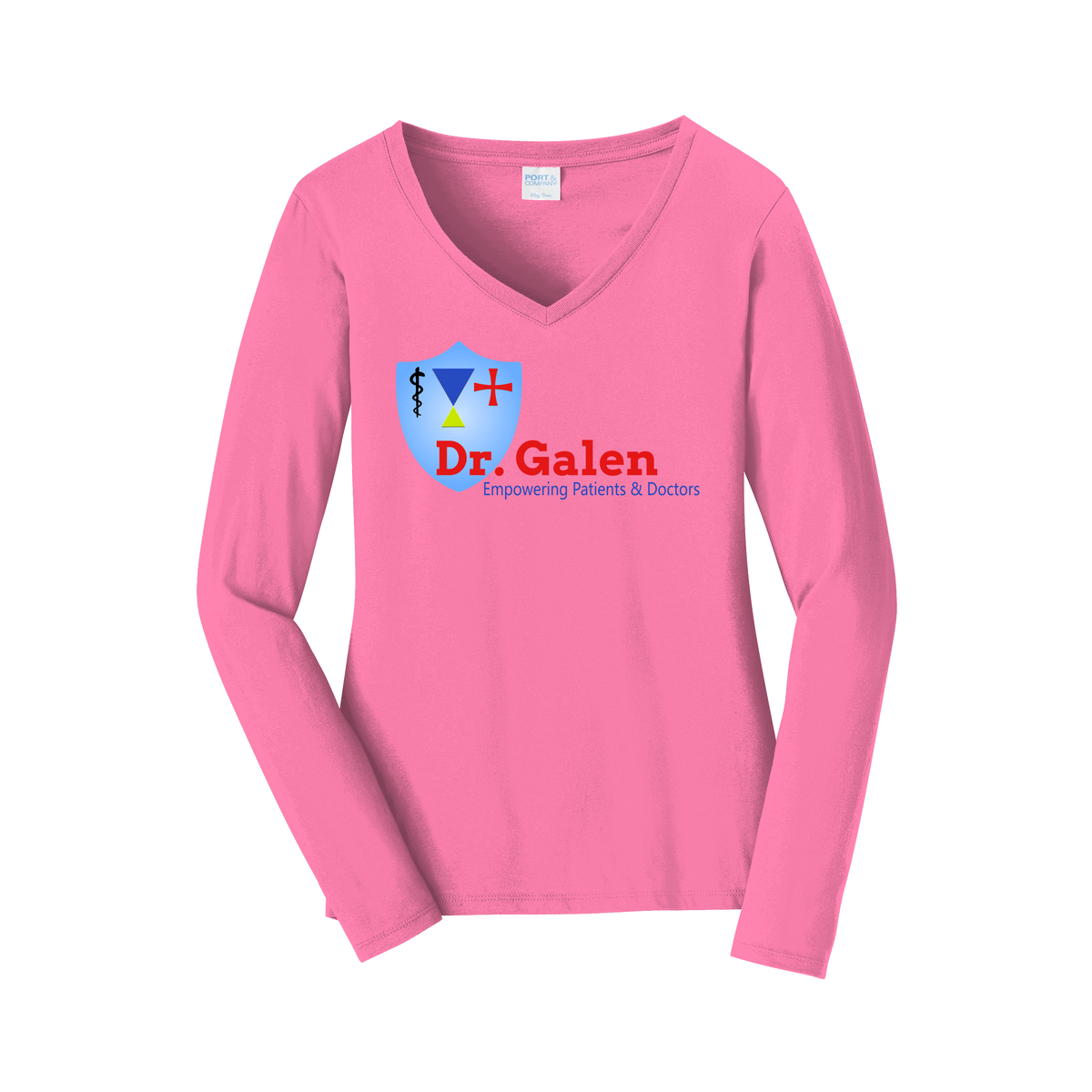 drgalen-womens-long-sleeve-v-neck-dtf-front-LPC450VLS-newpink-flat-front