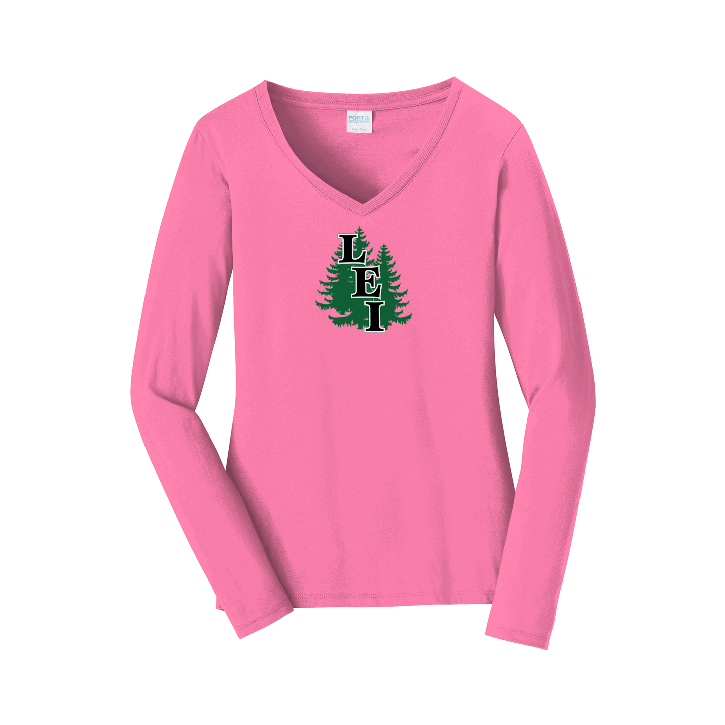 leisite-womens-long-sleeve-v-neck-dtf-front-LPC450VLS-newpink-flat-front